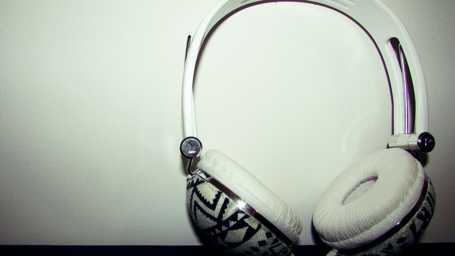 Wallpaper White Head phone, music