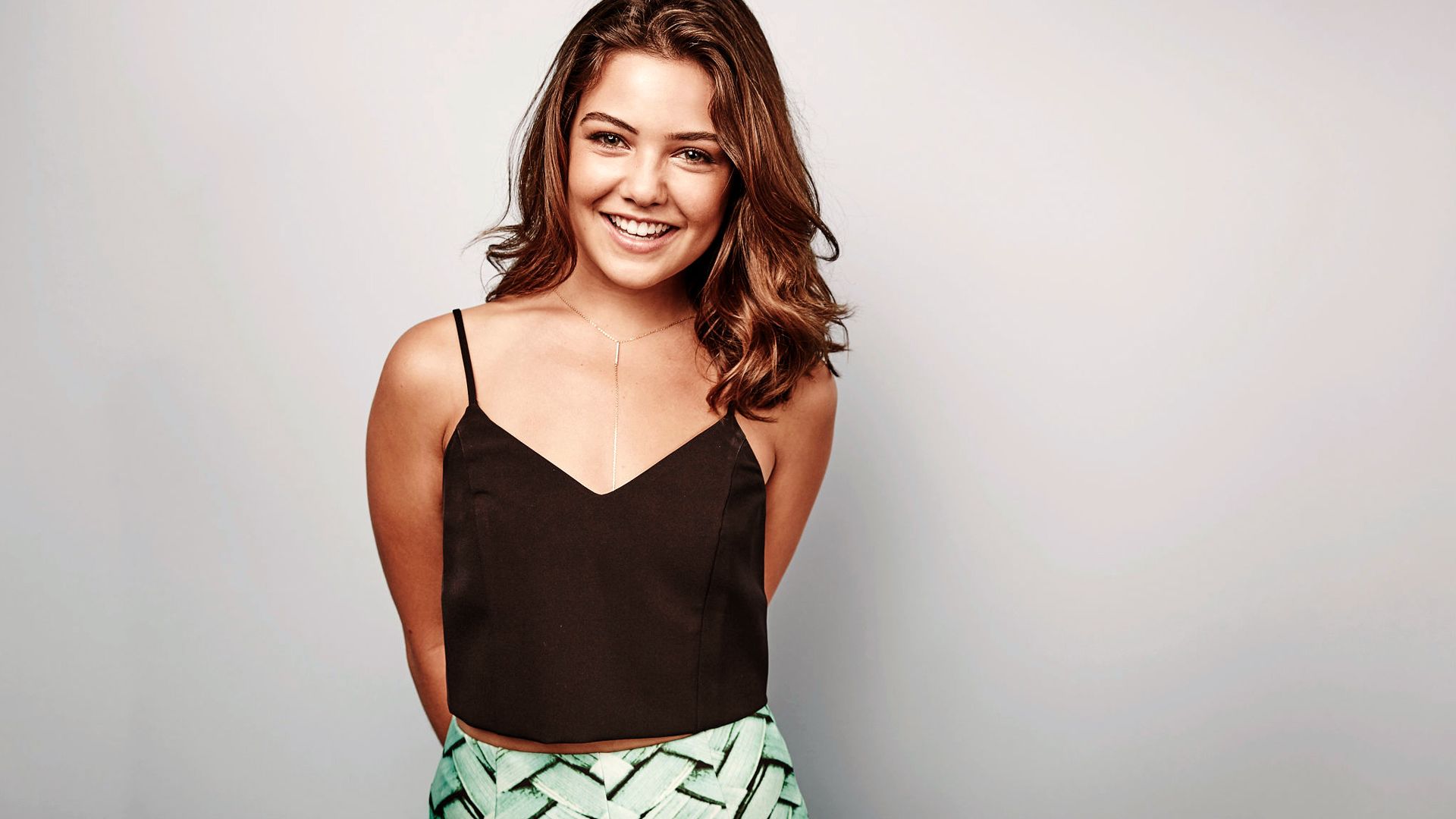 Wallpaper Danielle Campbell, beautiful smile, celebrity
