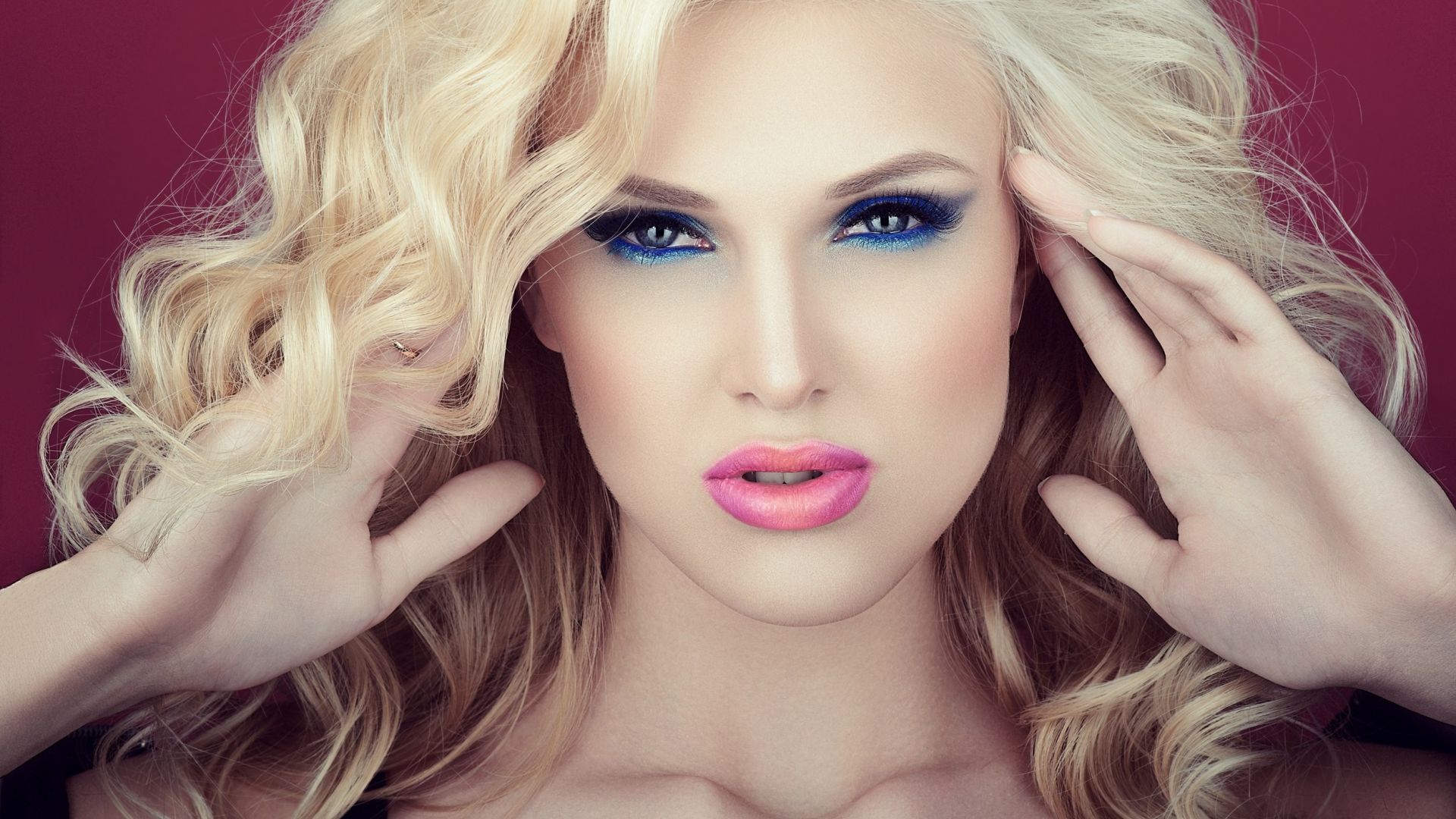 Wallpaper Olia Gedz, blonde, model, face