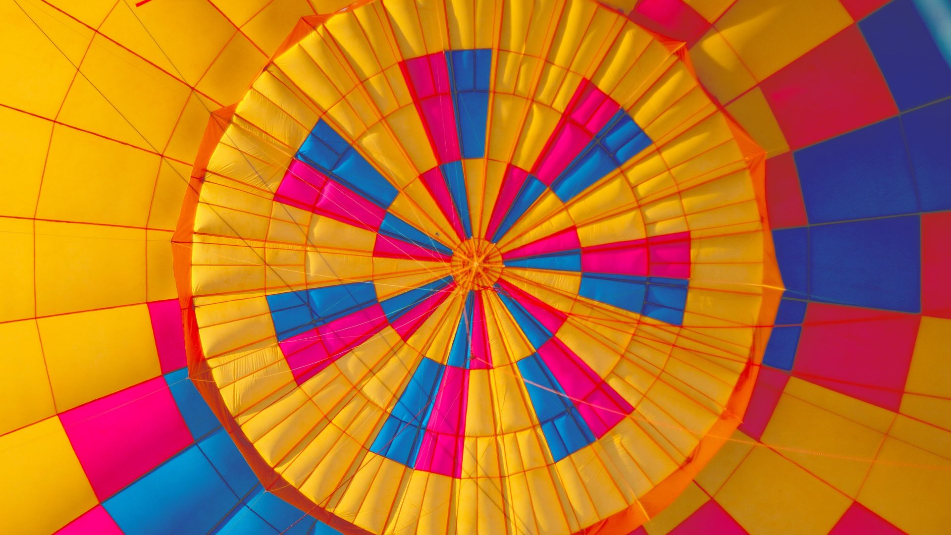 Wallpaper Top view of hot air balloon