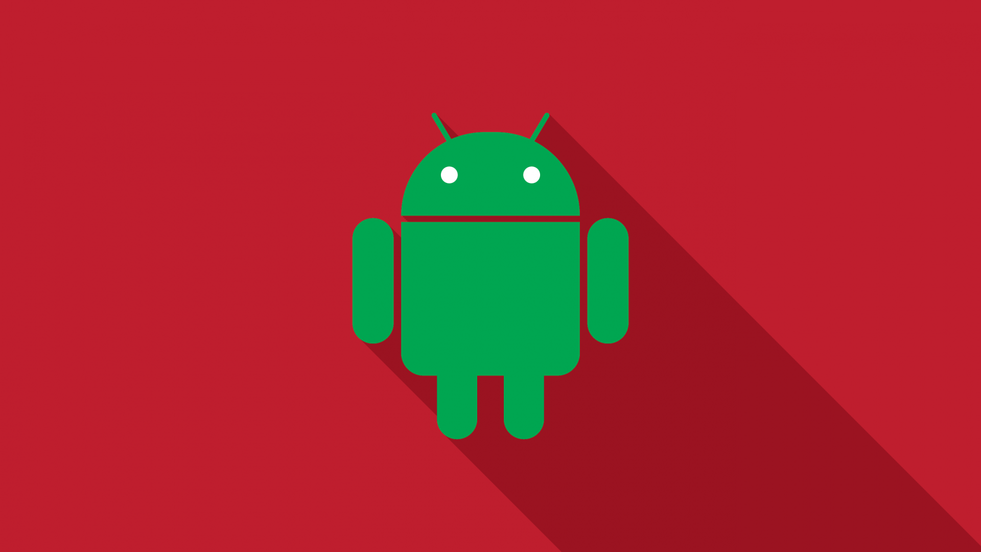 Wallpaper Android logo minimal in red background