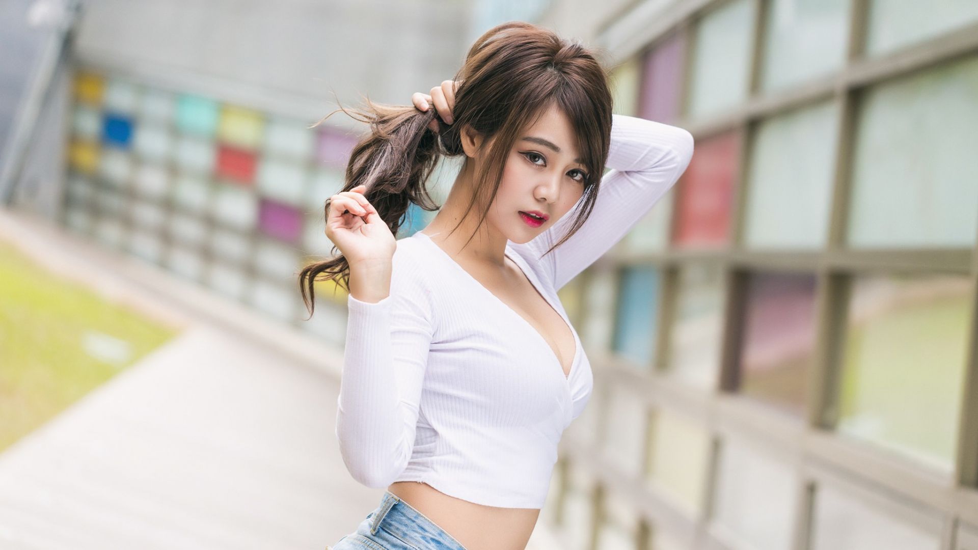 Wallpaper Sun Hui Tong, Asian model