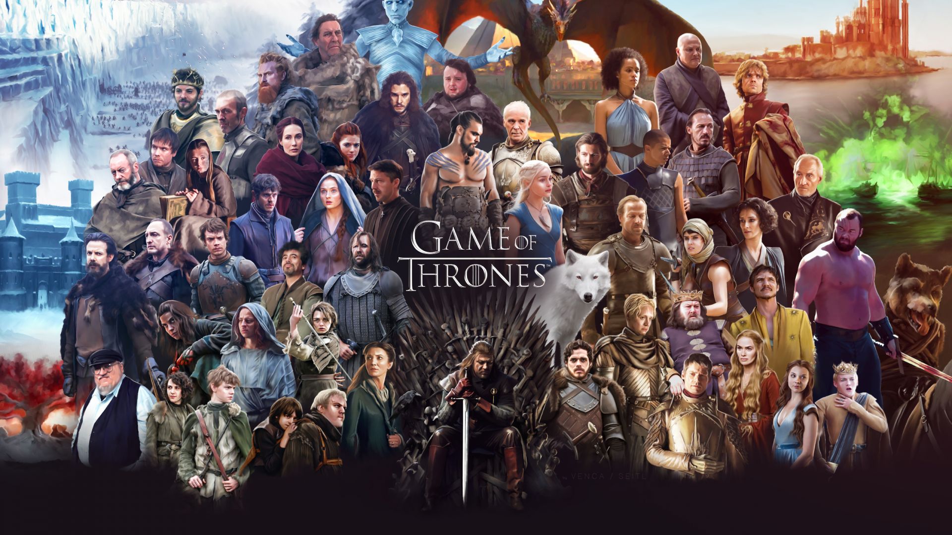 Wallpaper Game of thrones all cast tv series