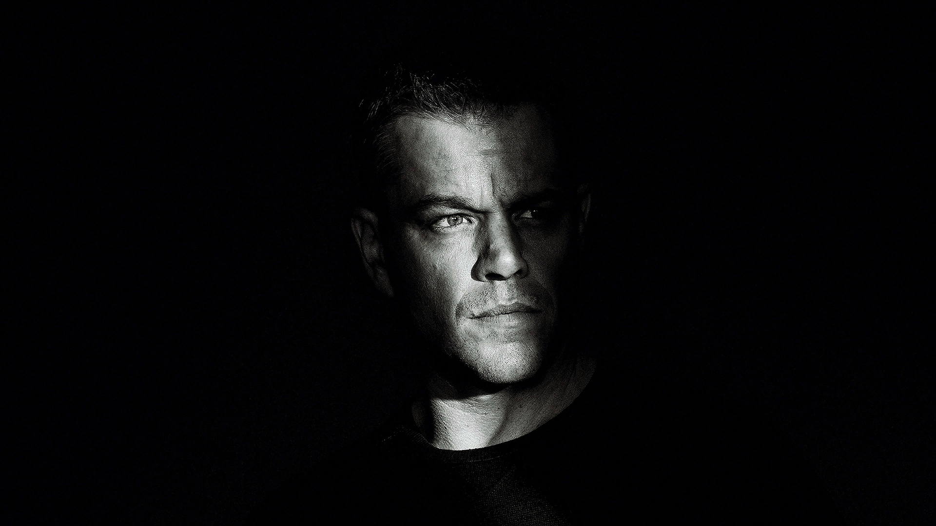 Wallpaper Jason Bourne movie, monochrome