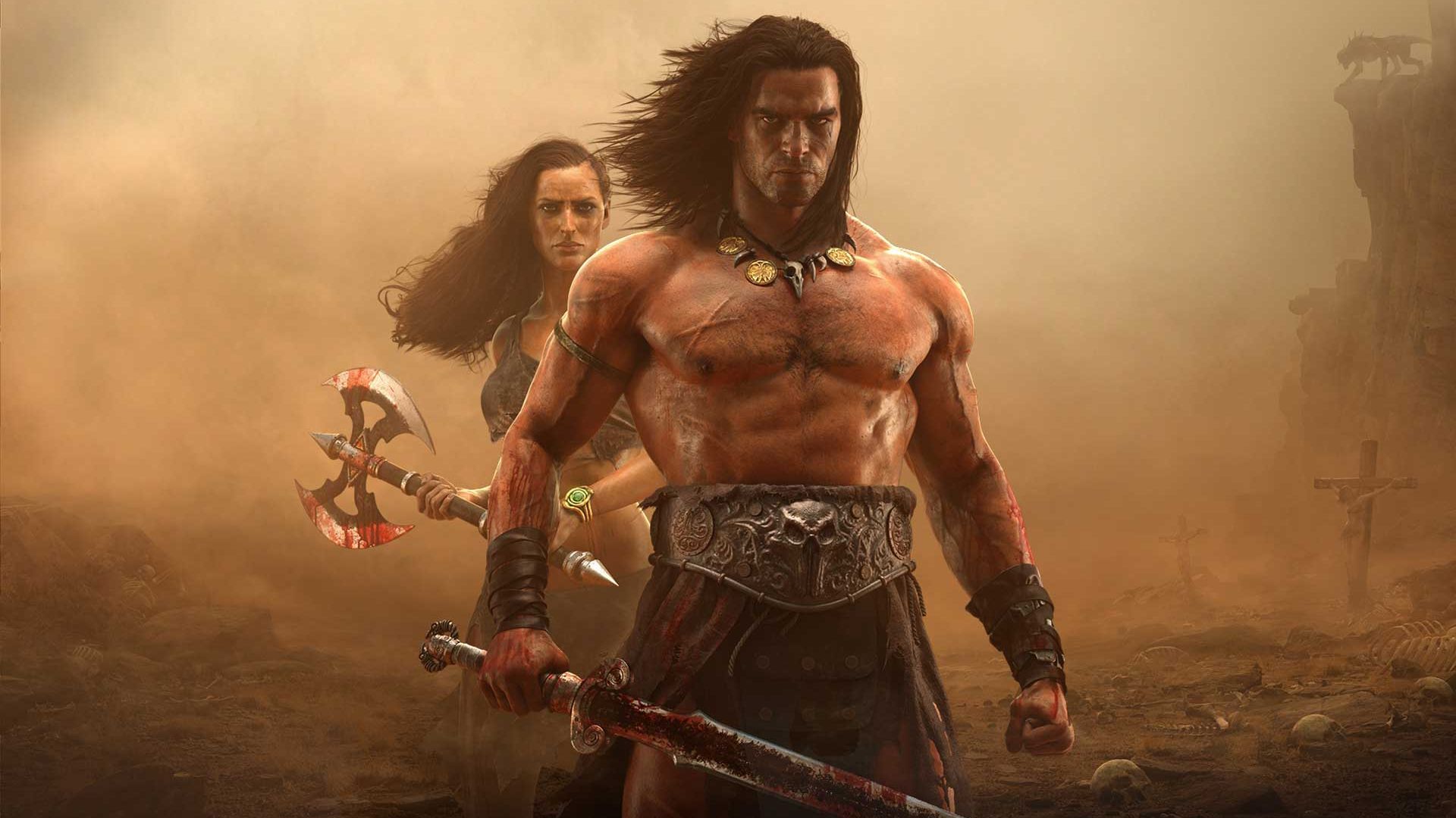 Wallpaper Conan Exiles video game, warrior