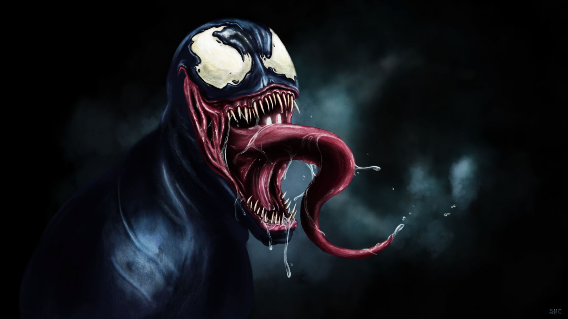 Wallpaper Eddie Brock as Venom of marvel comics cartoon wallpaper