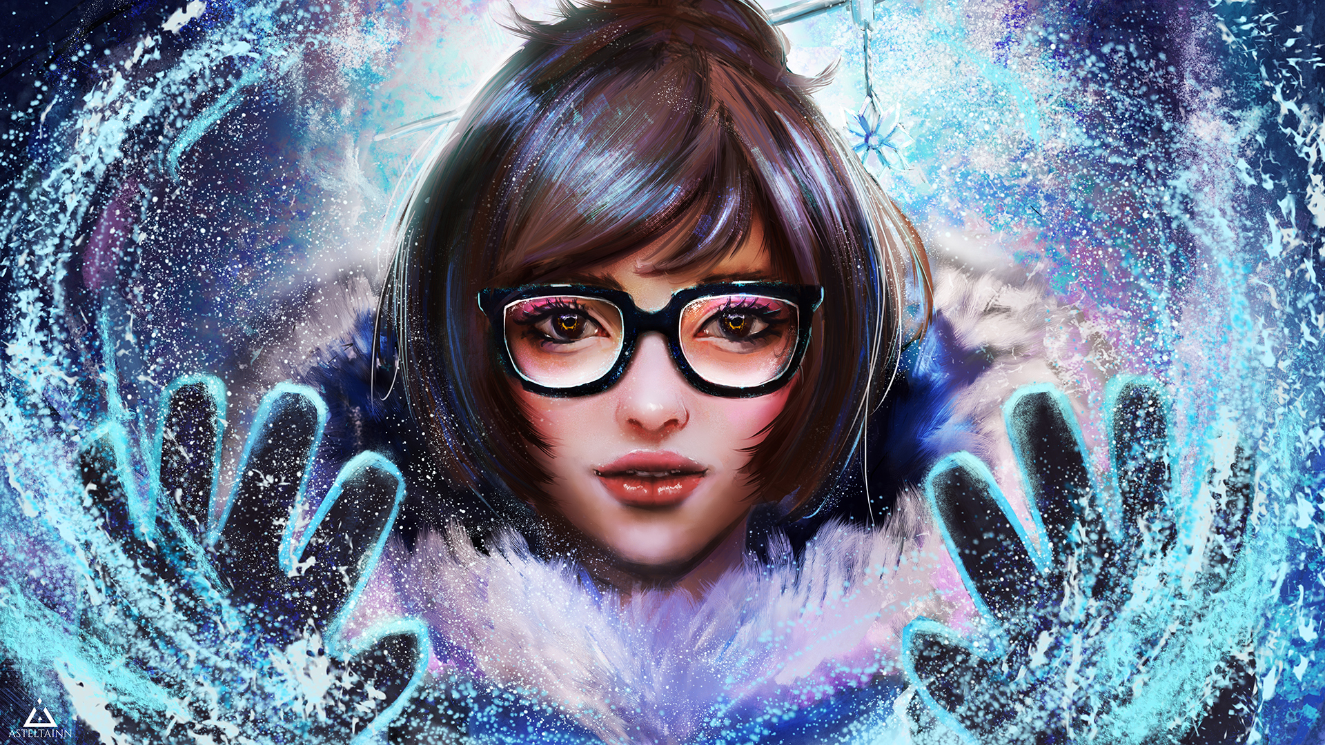 Wallpaper Mei, overwatch video game, beautiful, glasses