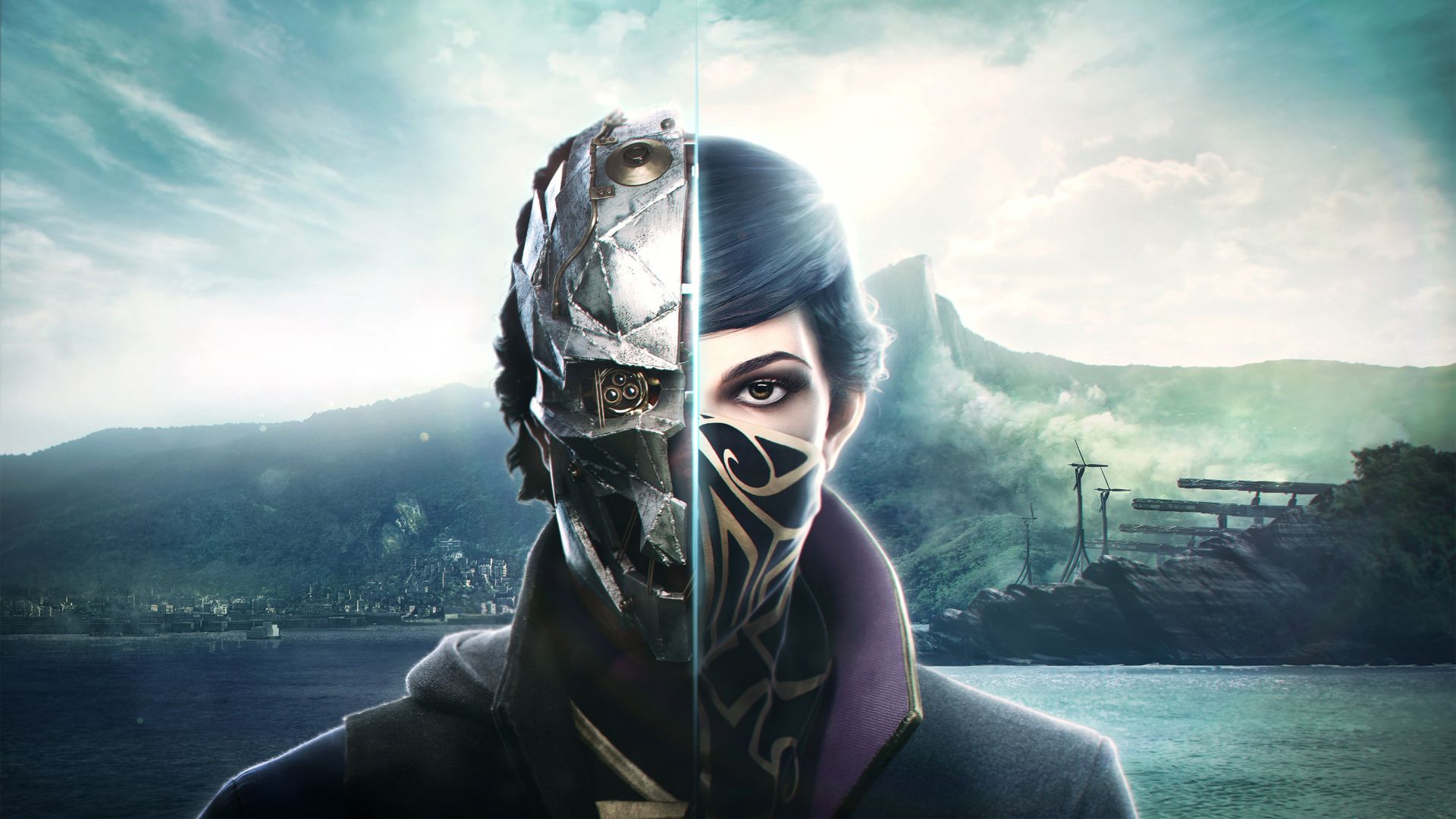 Wallpaper Corvo Attano, Emily Kaldwin, Dishonored 2, game, face