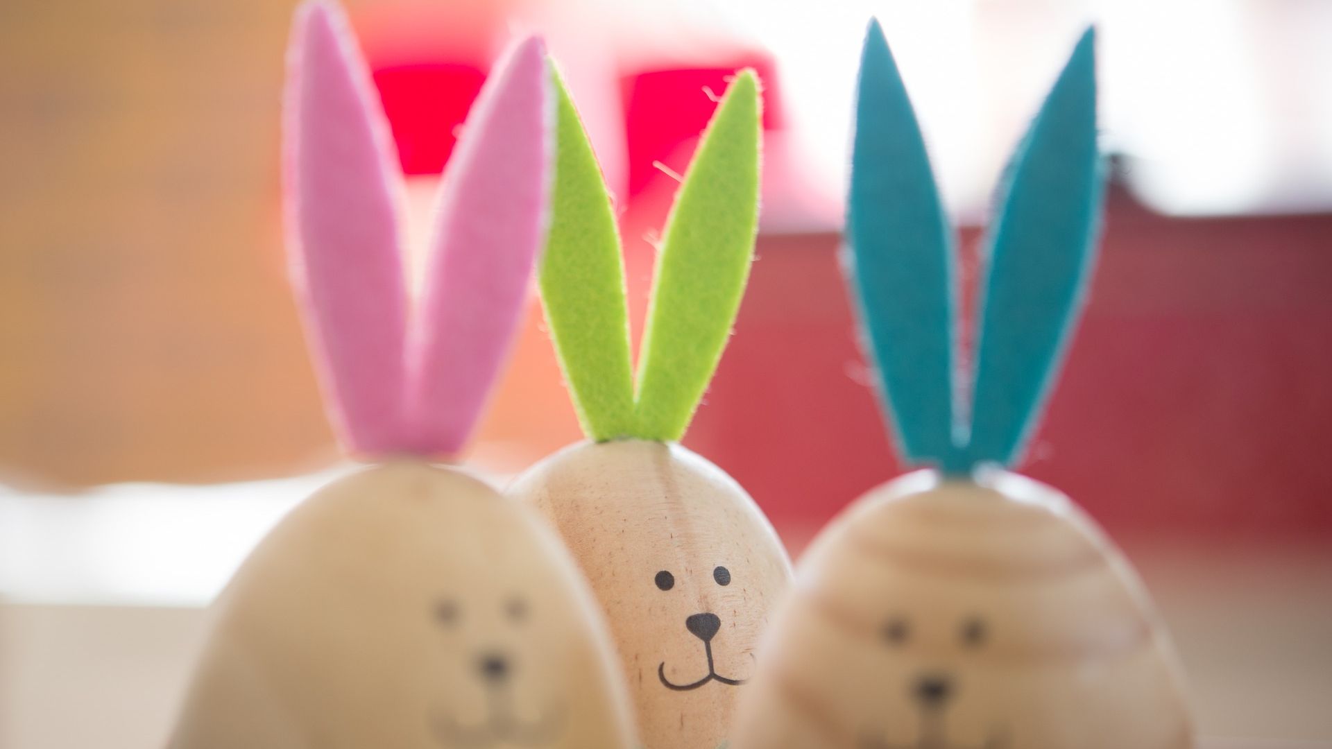 Wallpaper Easter eggs, bunny, toys