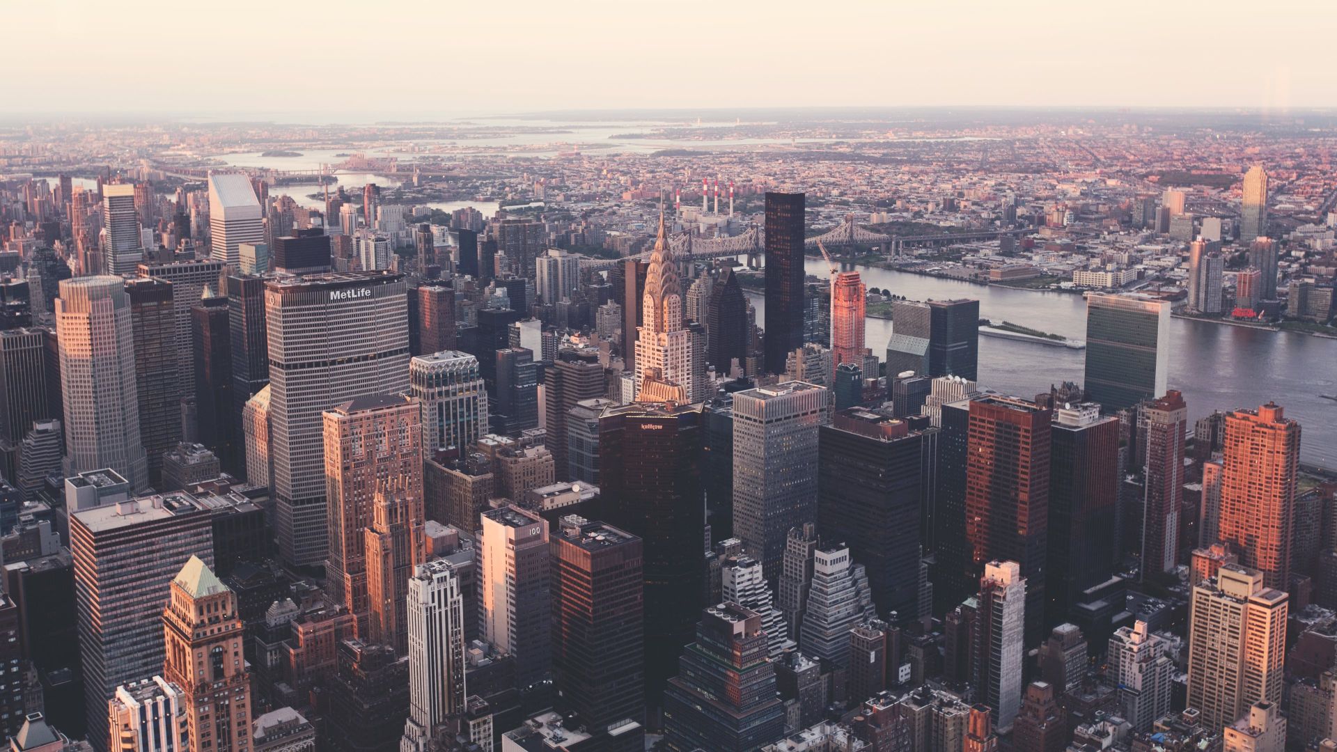 Wallpaper Iconic view of the new york city