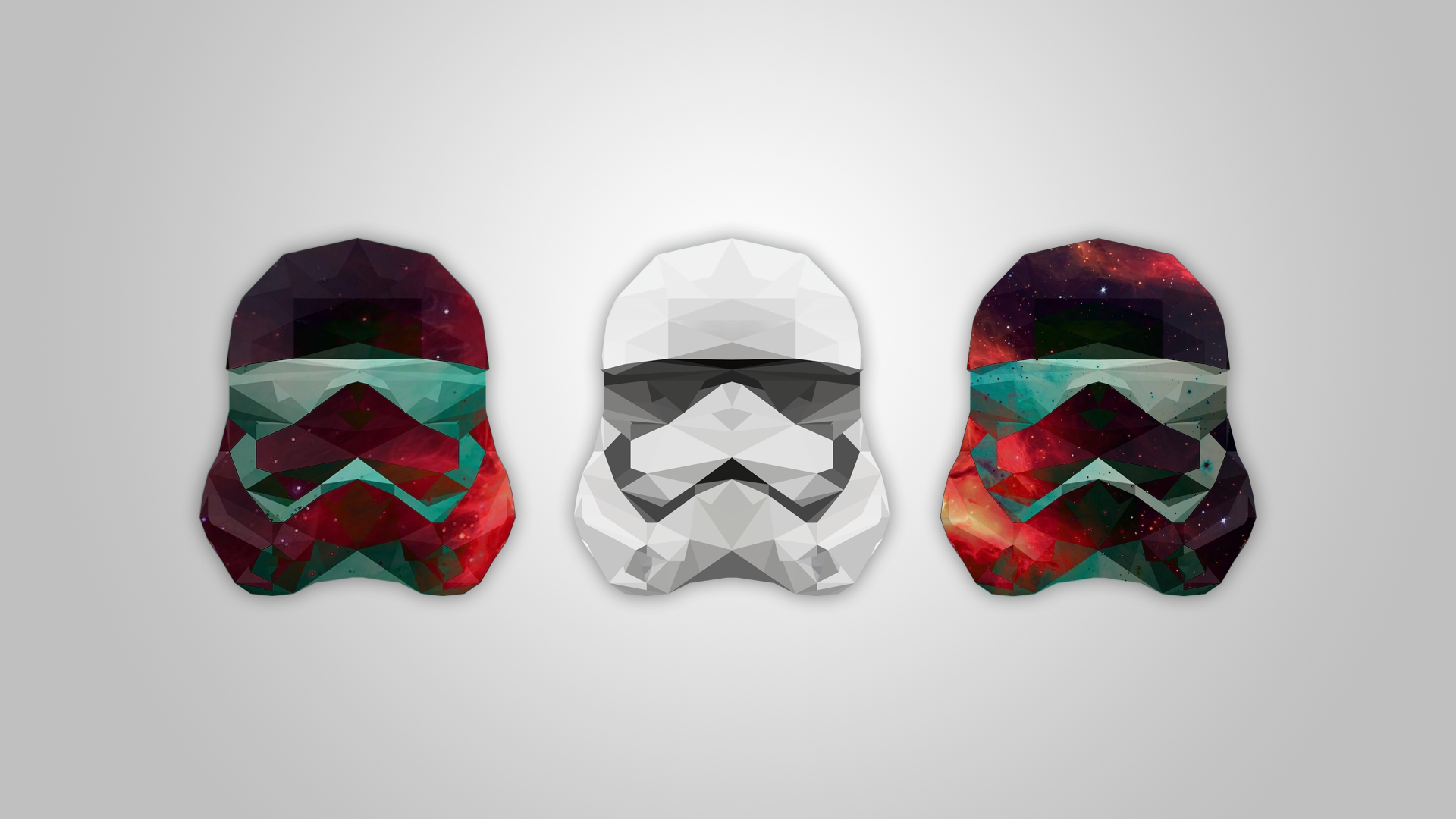 Wallpaper Stormtrooper, low poly, artwork, helmet
