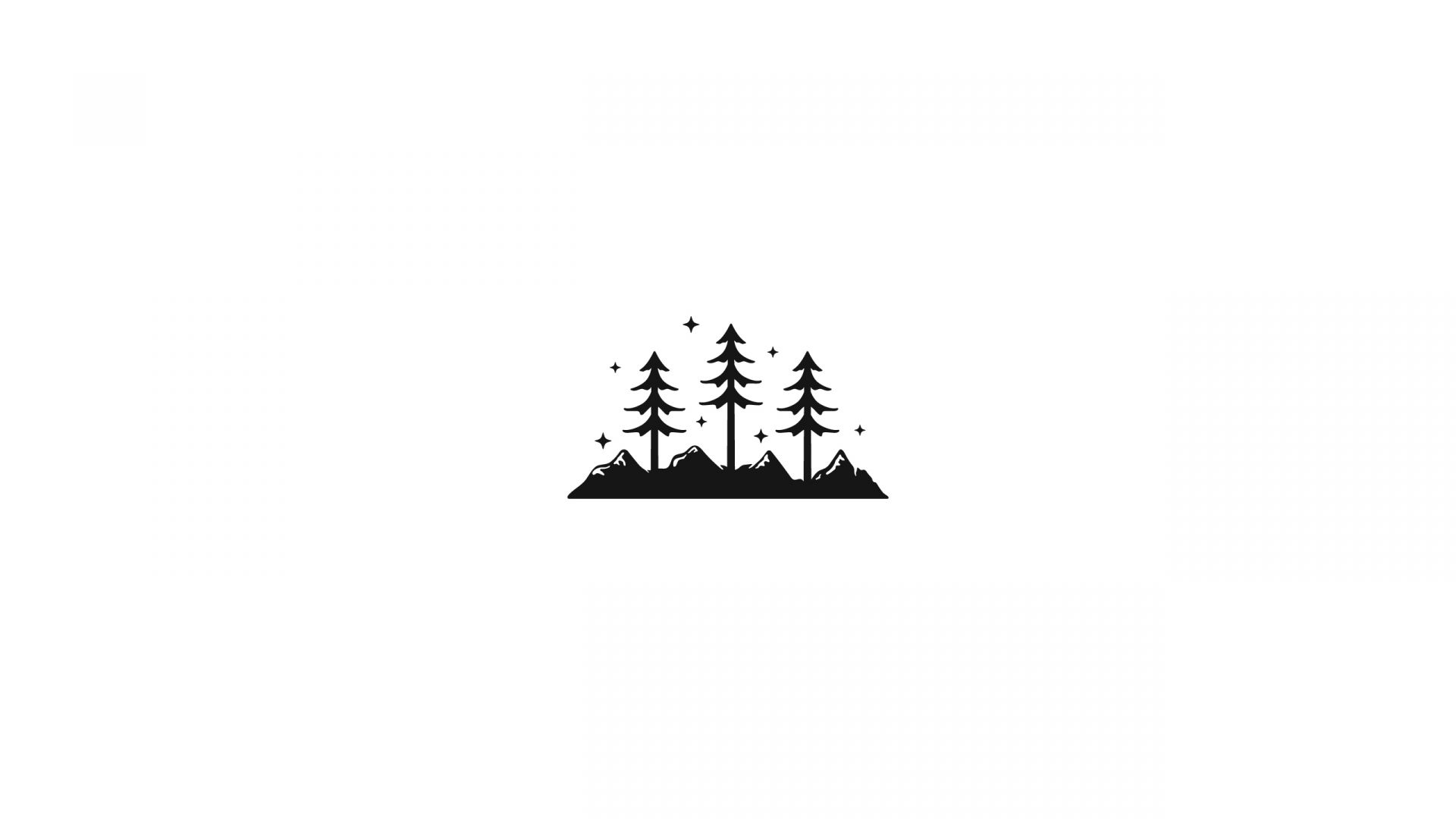 Wallpaper Tree, mountains, minimal