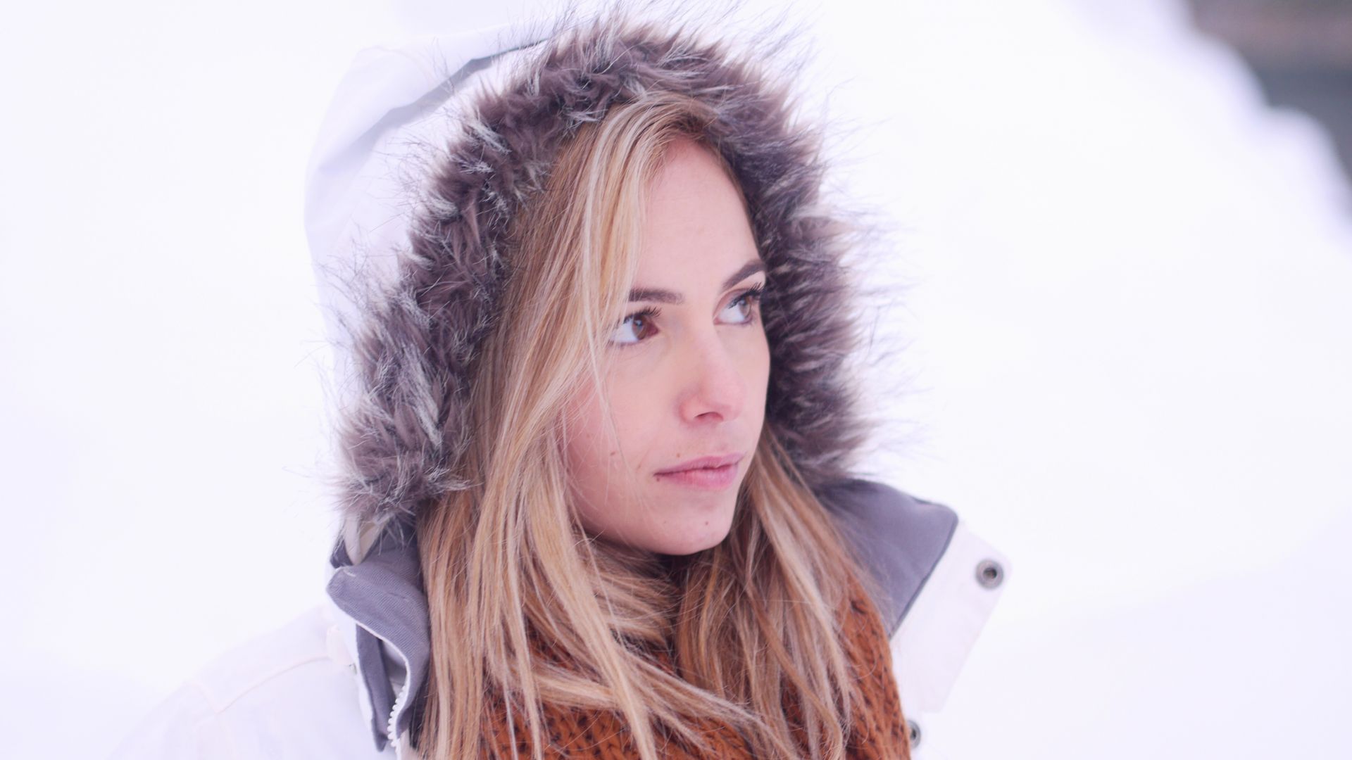 Wallpaper Girl model, hat, winter