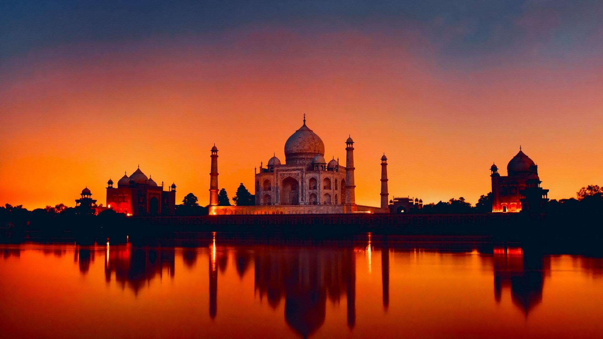 Desktop Wallpaper The Taj Mahal, Sunset, Hd Image, Picture, Background,  Jz28gr