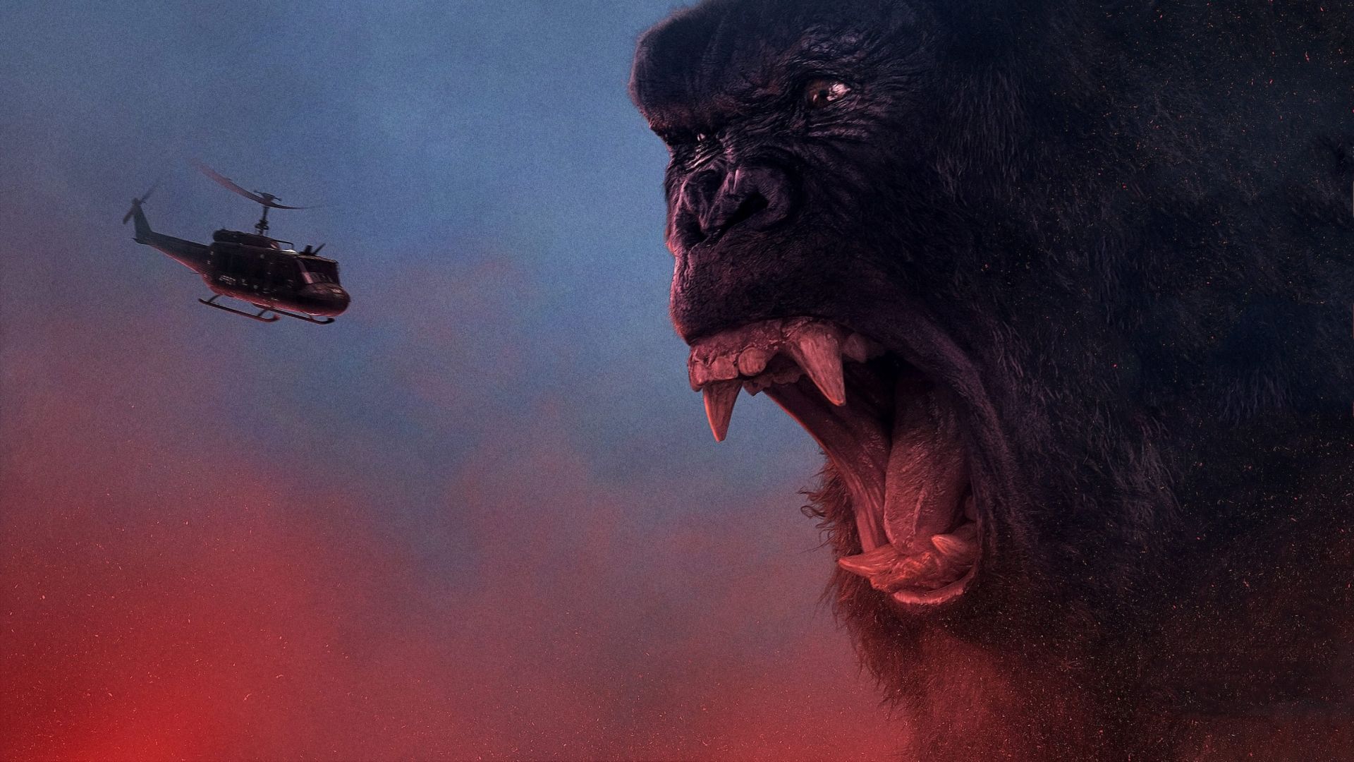 Wallpaper 2017 movie, Kong: skull island, angry kong
