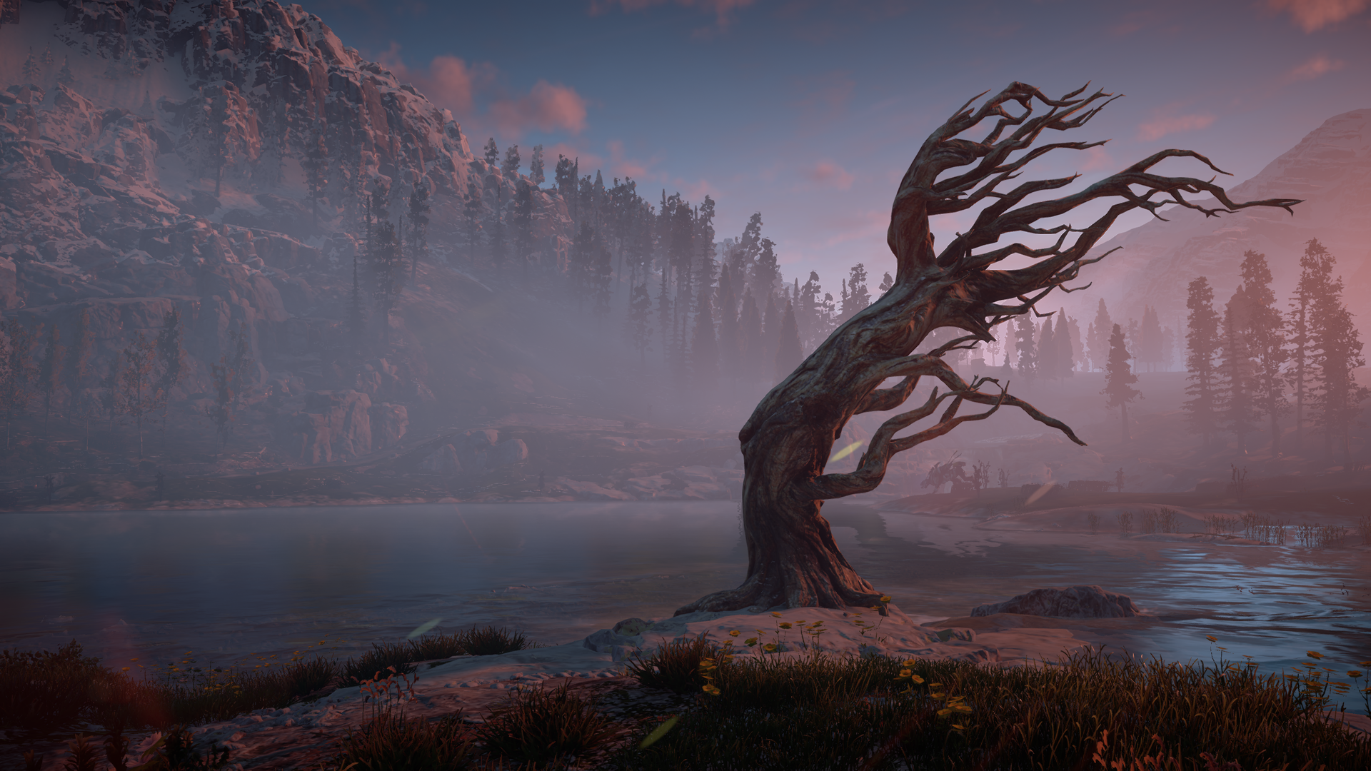 Wallpaper Horizon Zero Dawn, old tree, video game