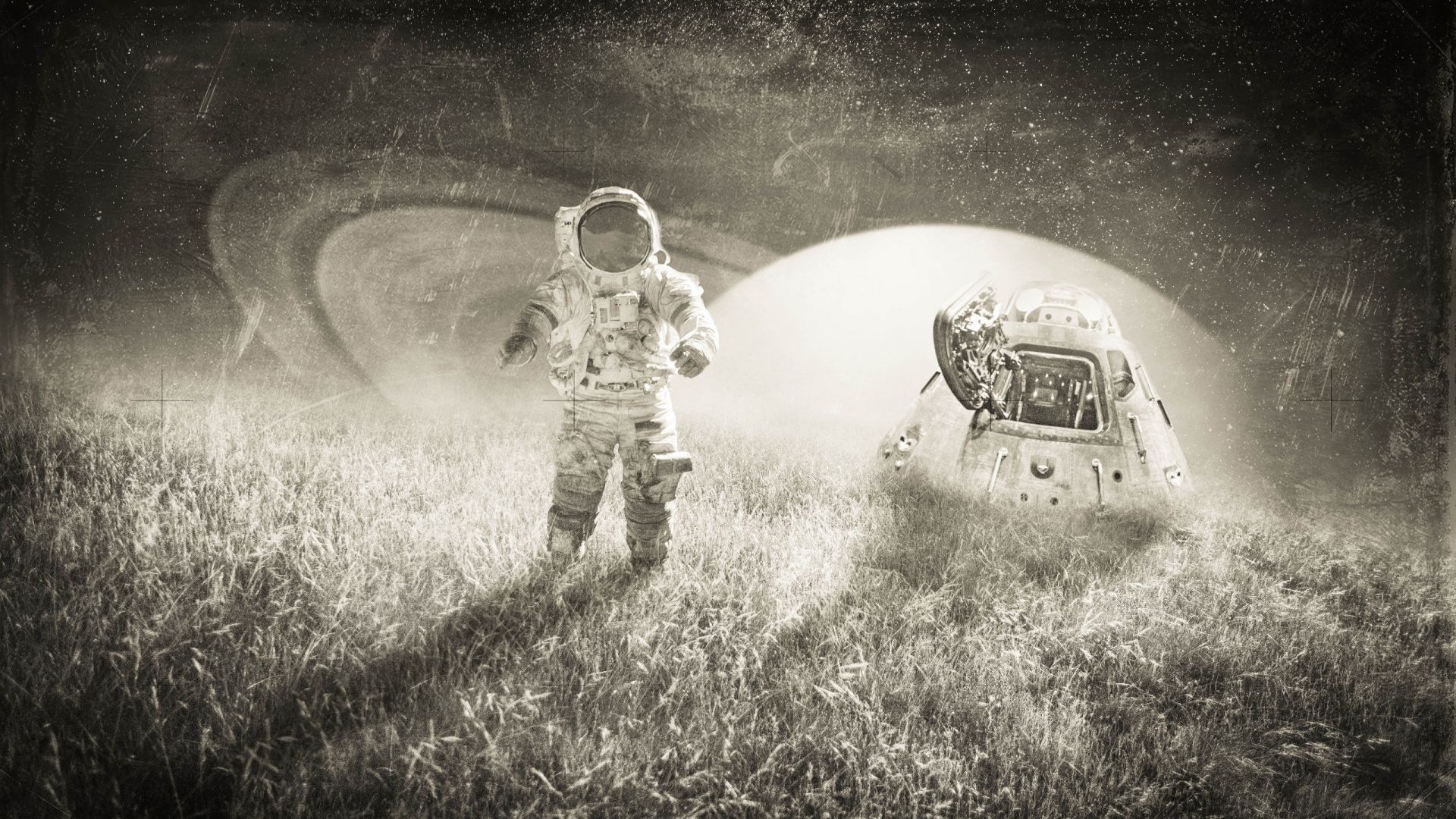 Wallpaper Astronaut monochrome