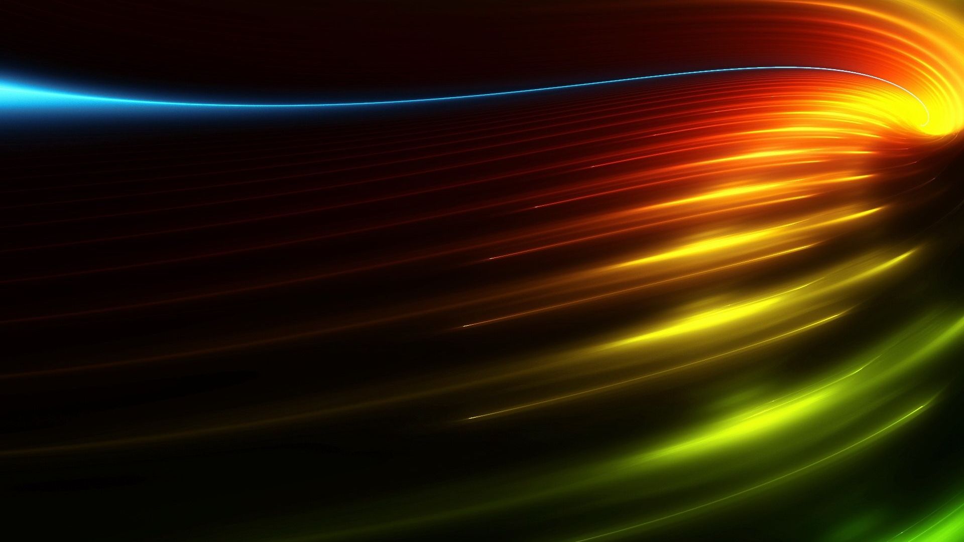Wallpaper Glowing, wavy lines, abstract
