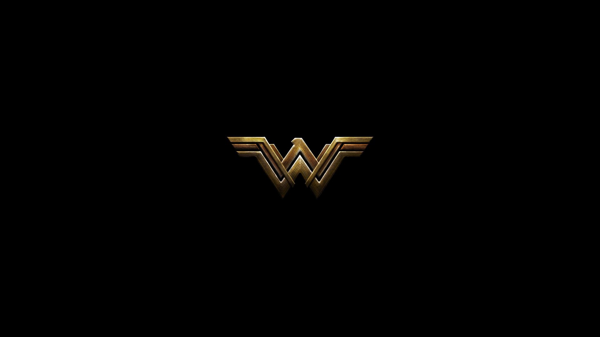 Wallpaper Wonder woman dark minimal logo