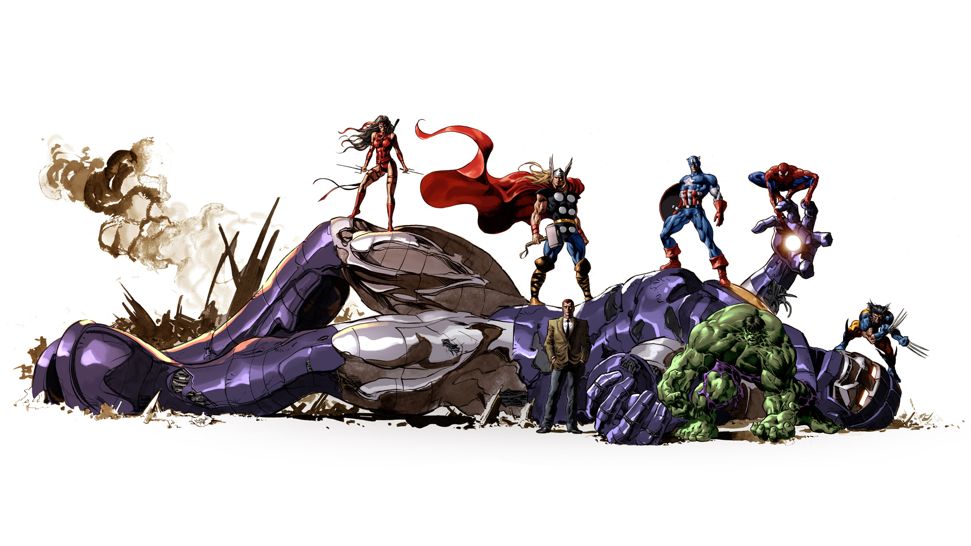 Wallpaper Marvel comics, superheros