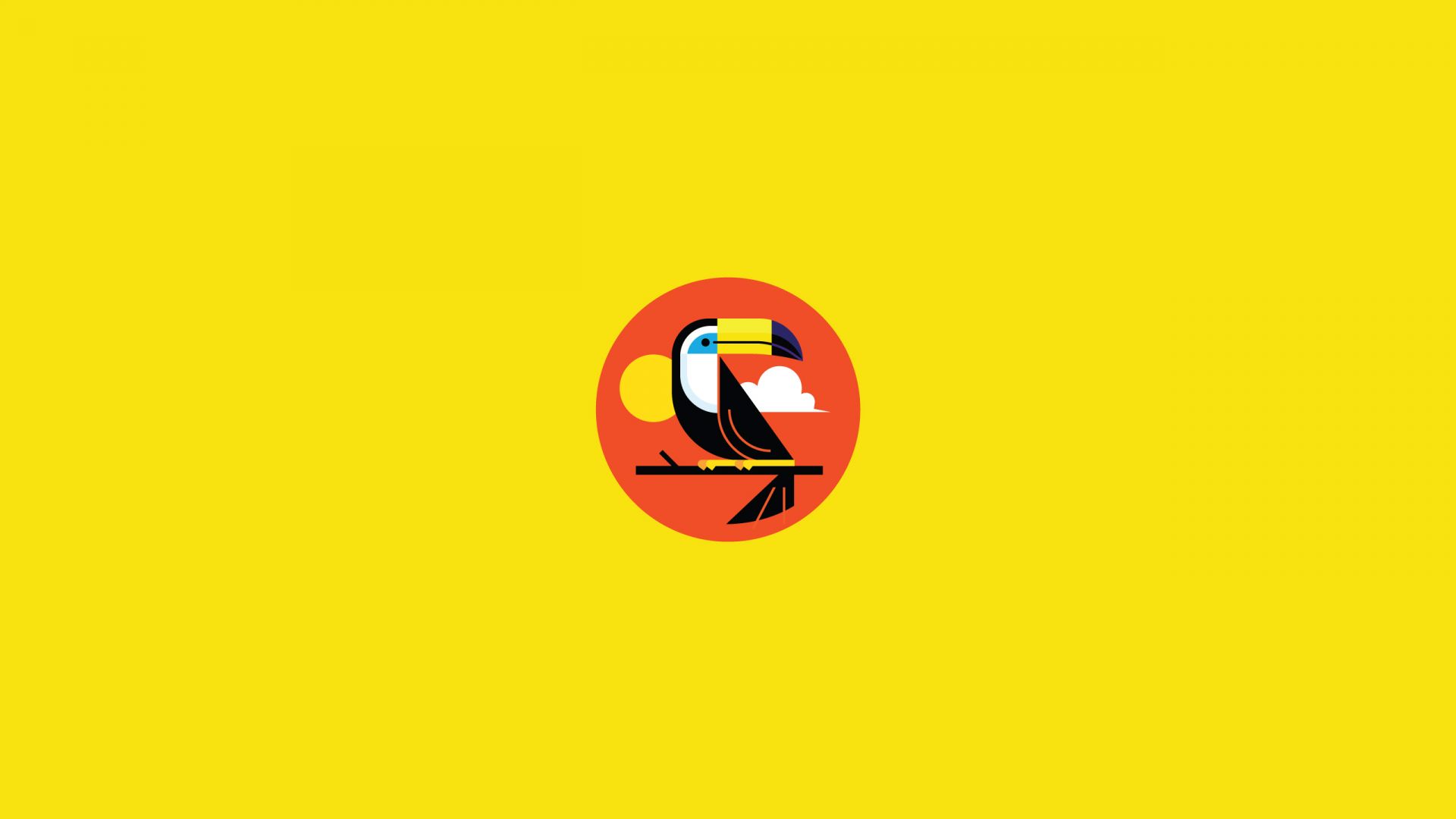 Wallpaper Toucan, bird, minimal
