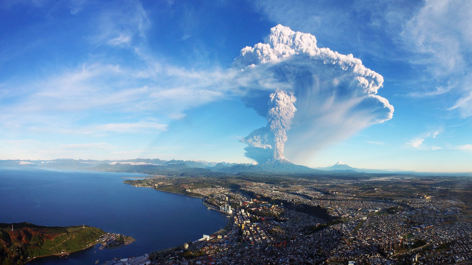Wallpaper Calbuco volcano eruption, Chile