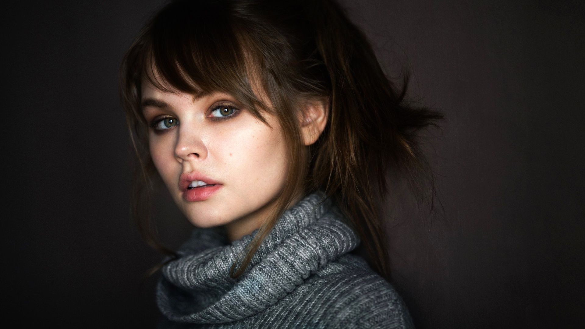 Wallpaper Anastasia Shcheglova, Russian model, face