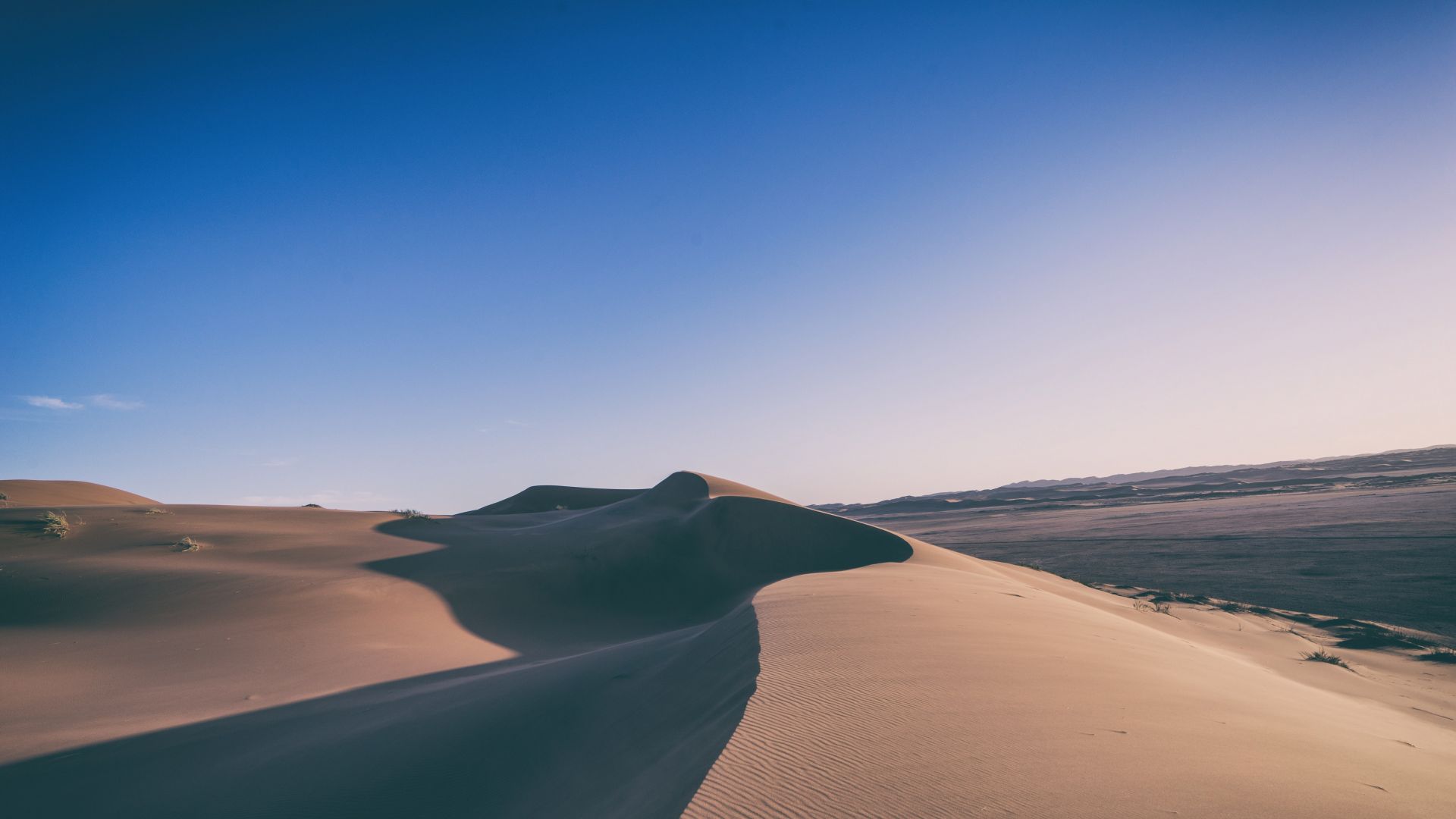 Wallpaper Desert dunes, skyline, nature
