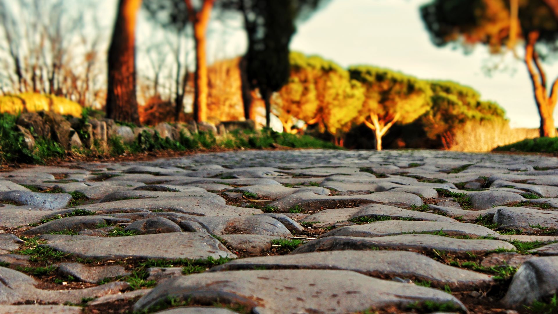 Wallpaper Ancient Rome road