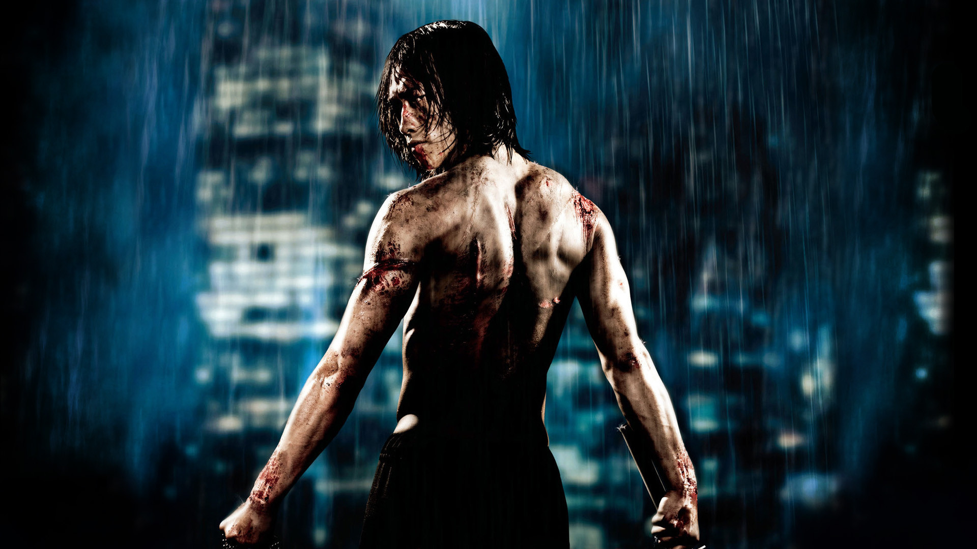 Wallpaper Ninja Assassin movie, actor, rain, night, Jung Ji-hoon