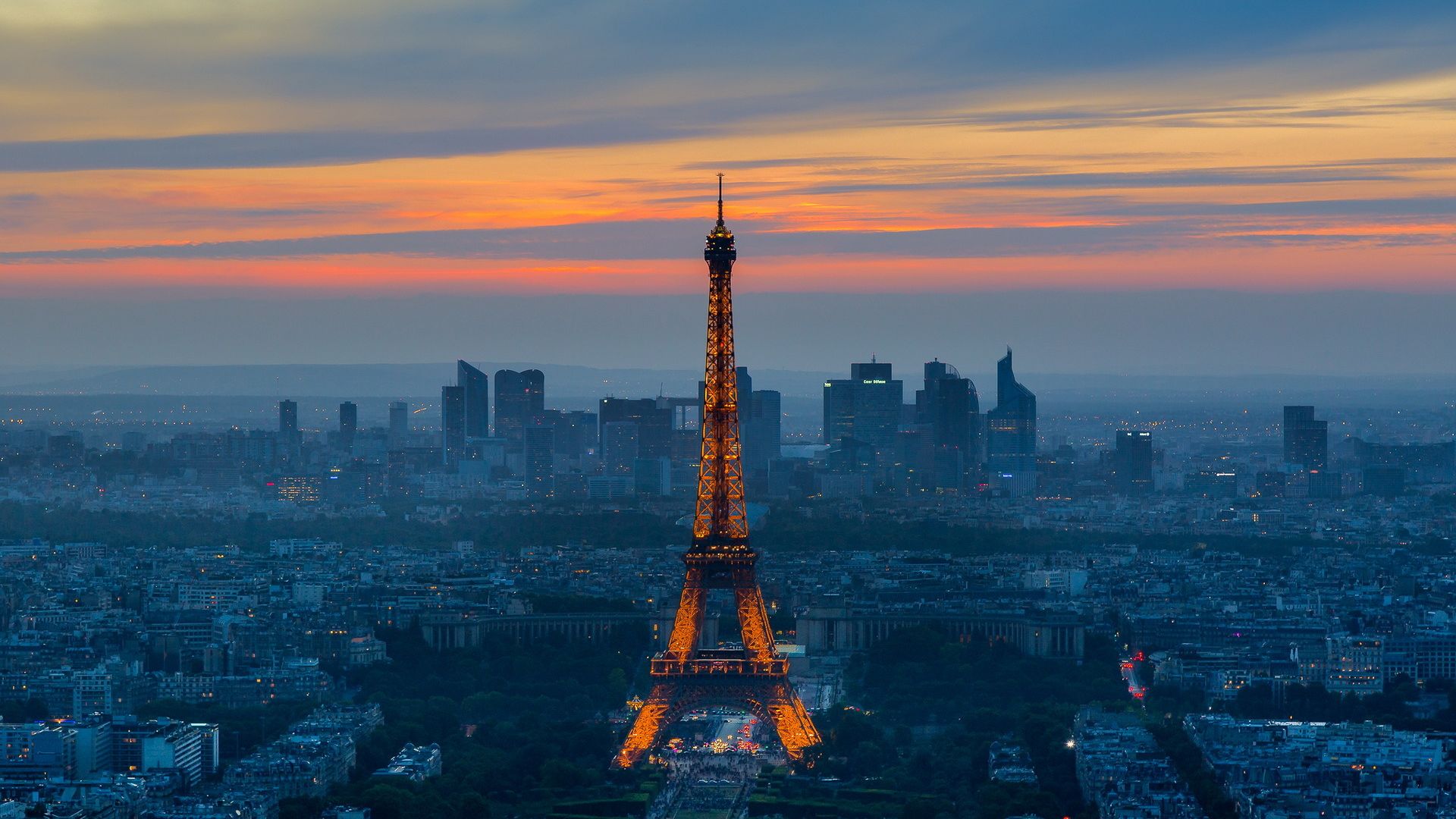 Desktop Wallpaper Sunset Of Paris, Eiffel Tower, Hd Image, Picture,  Background, Ldnjbv