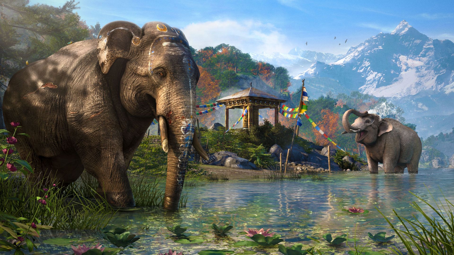 Wallpaper Far cry 4 video game, elephant