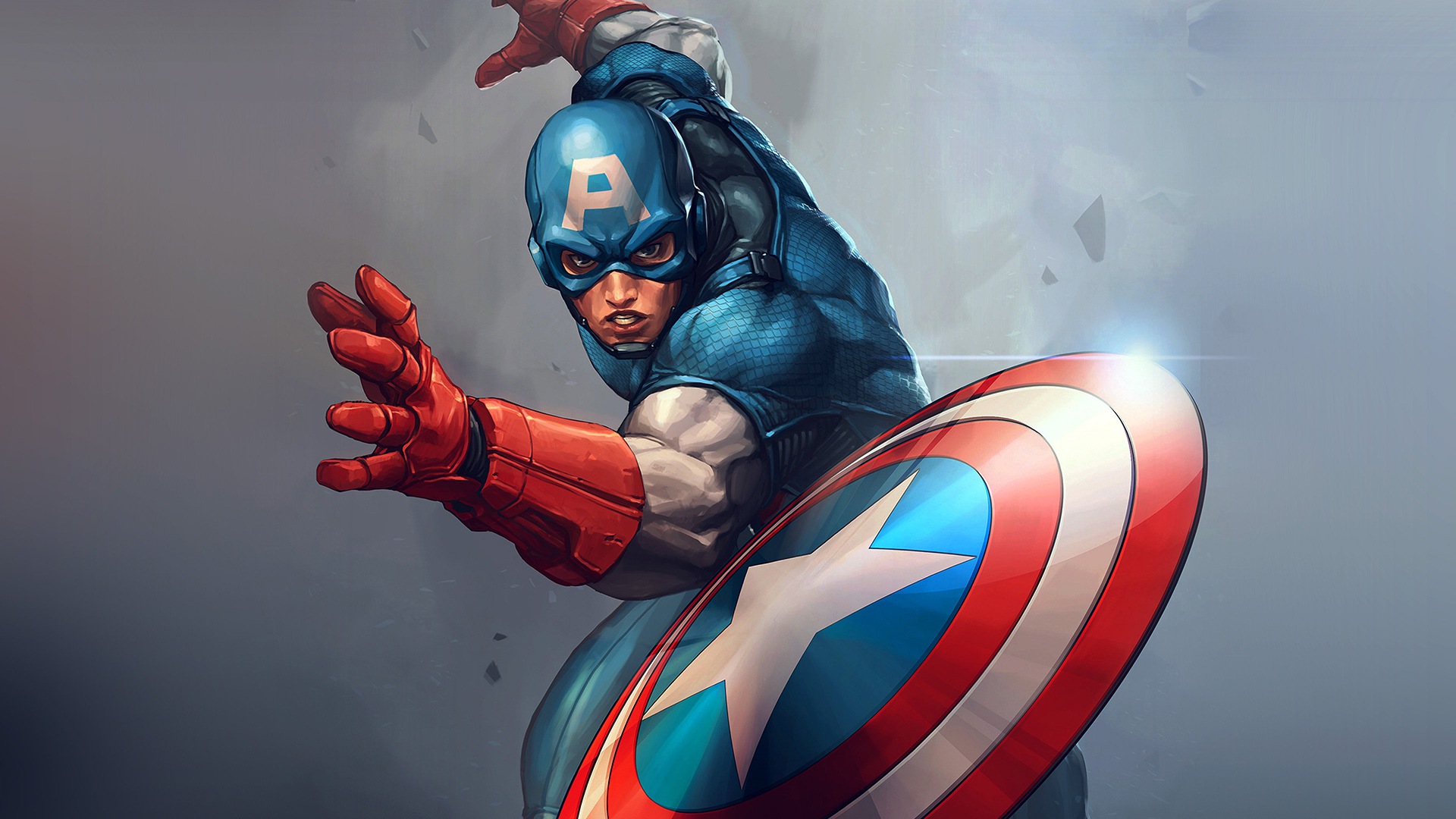 Wallpaper Captain america, marvel comics, superhero, artwork
