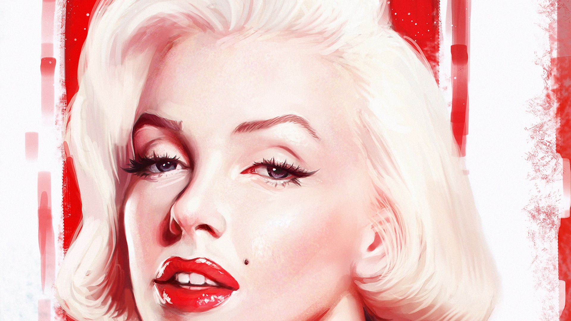 Wallpaper Marilyn Monroe, face, fan art