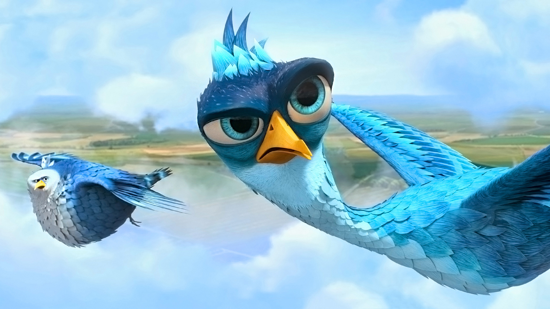 Wallpaper Yellowbird, animated movie, birds, fly