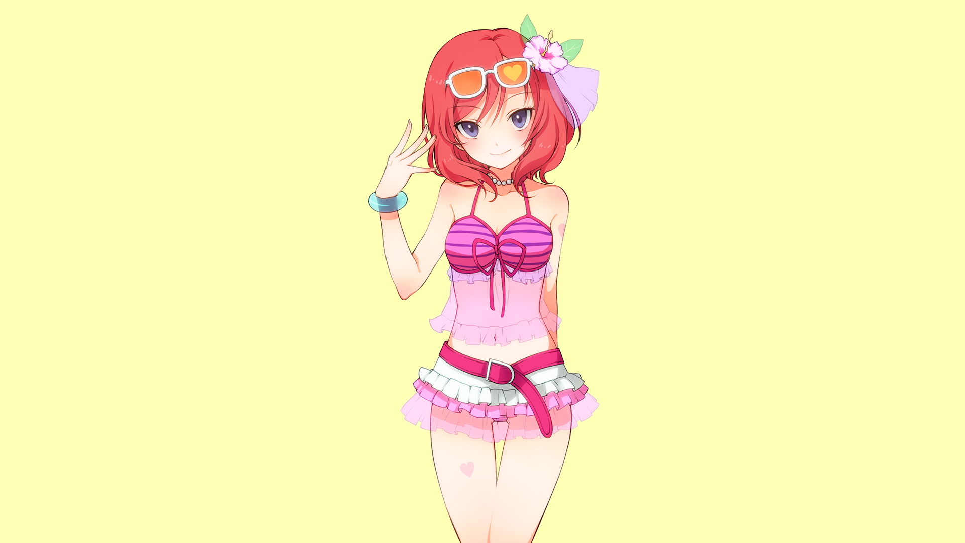 Wallpaper Anime girl, bikini, summer