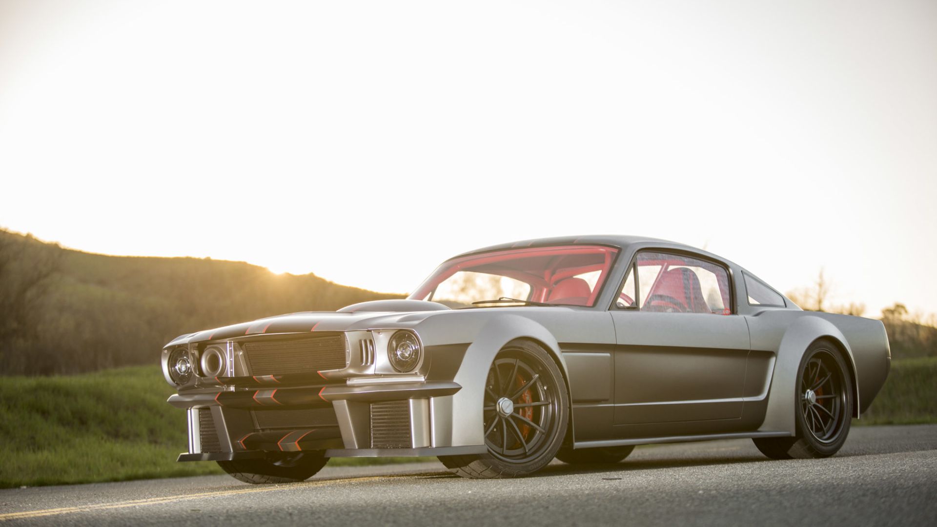 Wallpaper Ford Mustang Fastback classic car, front view