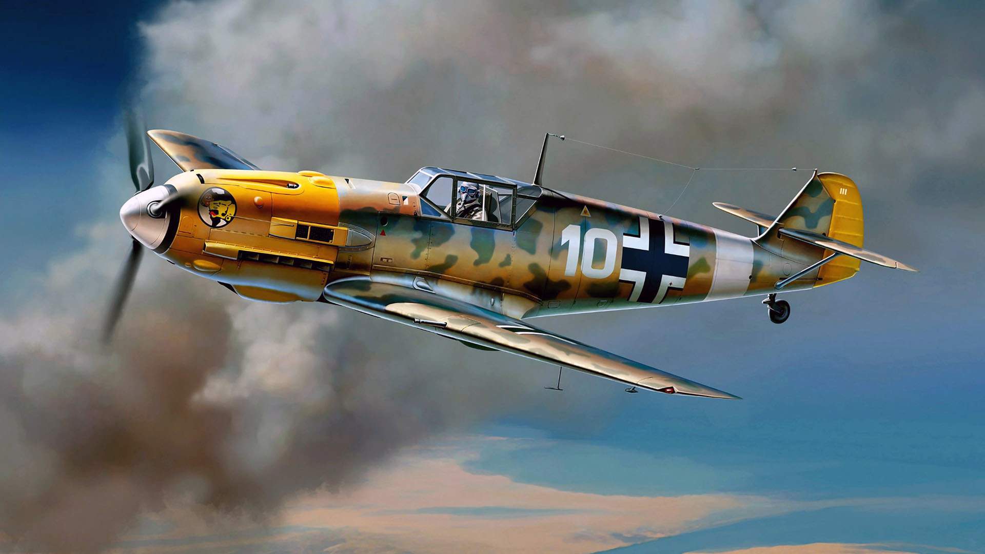 Desktop Wallpaper Messerschmitt Bf 109 Military Plane, Hd Image, Picture,  Background, Mom1za