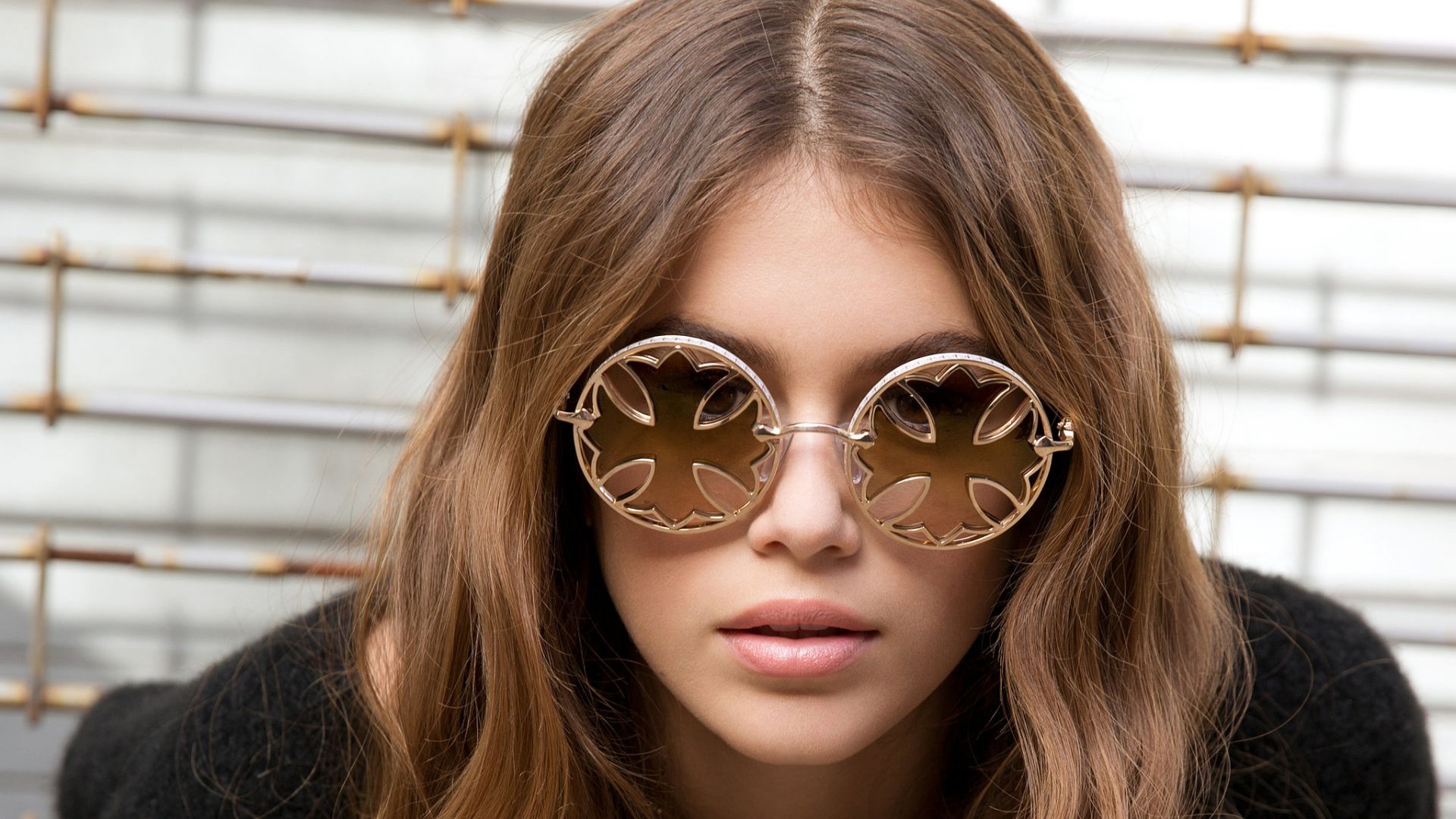 Wallpaper Kaia Gerber, celebrity, sunglasses