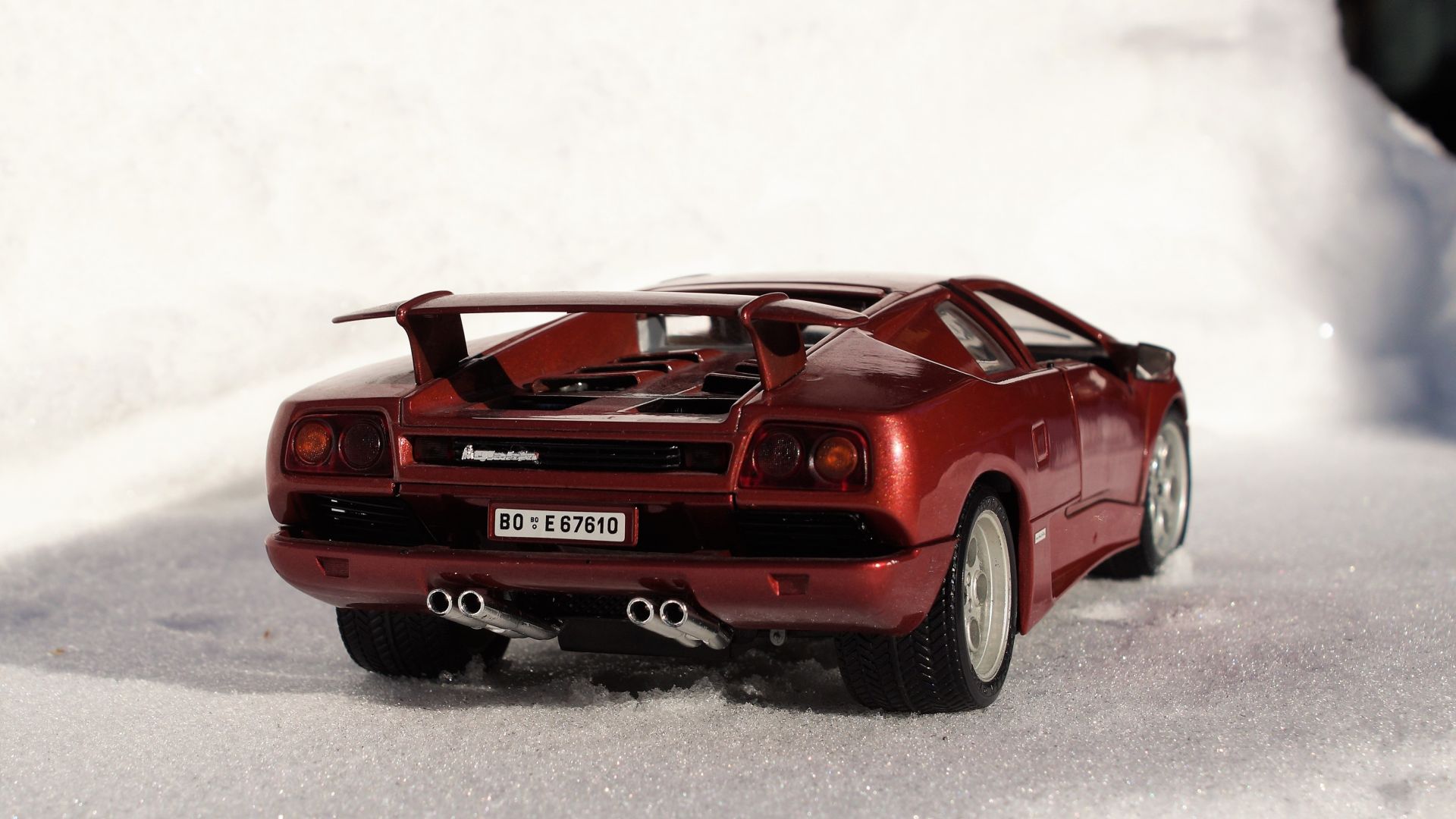 Wallpaper Model Car, Lamborghini rear view, toys