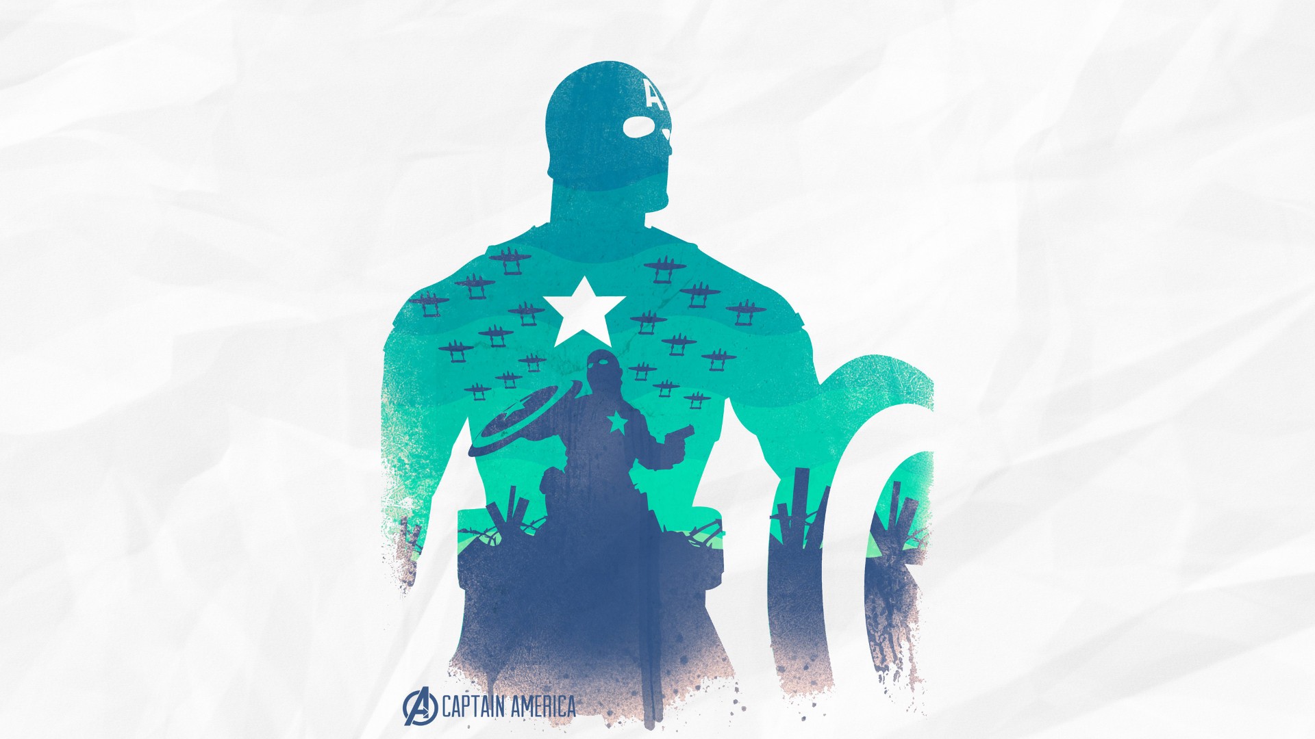 Wallpaper First Avenger, Captain america artwork