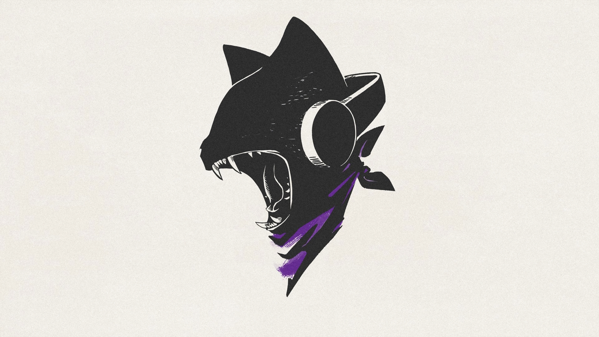 Wallpaper Monstercat, cat, minimal, roar