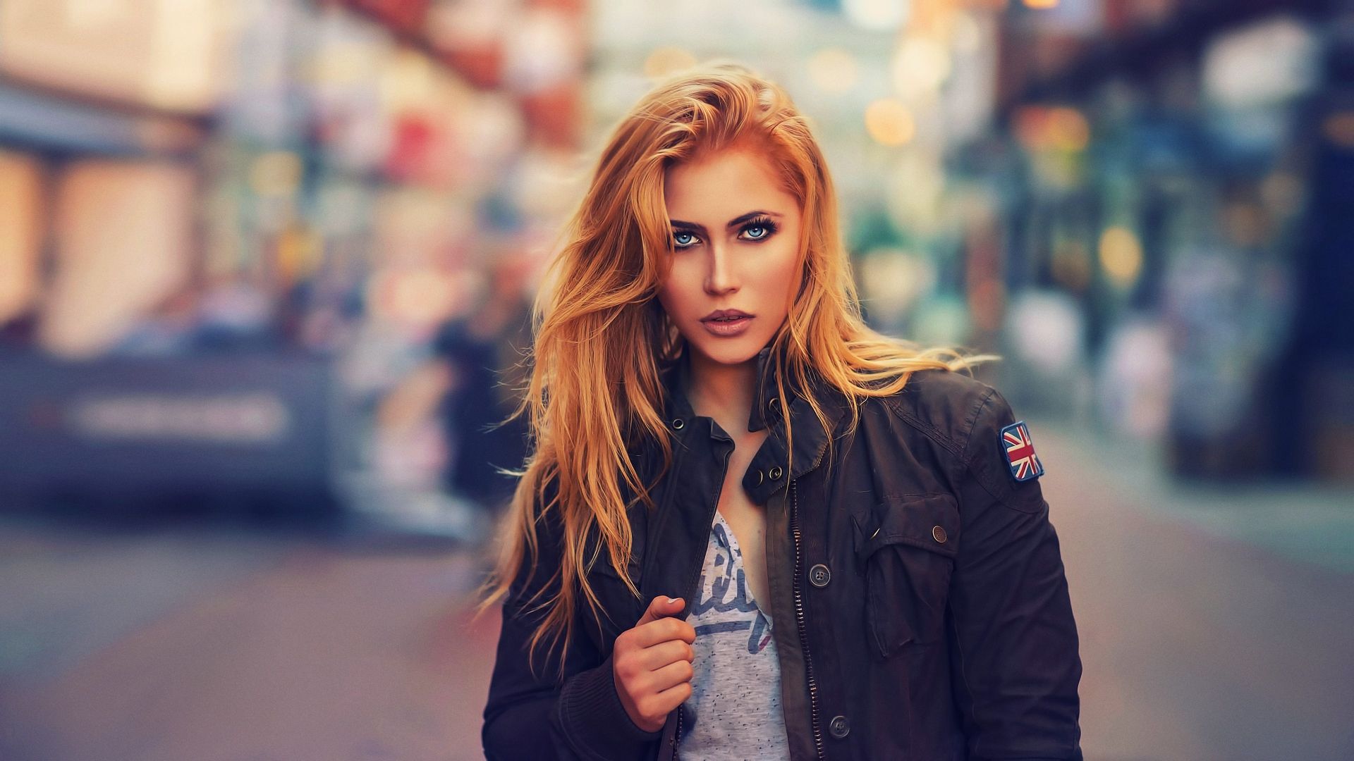 Wallpaper Blonde, model, urban girl