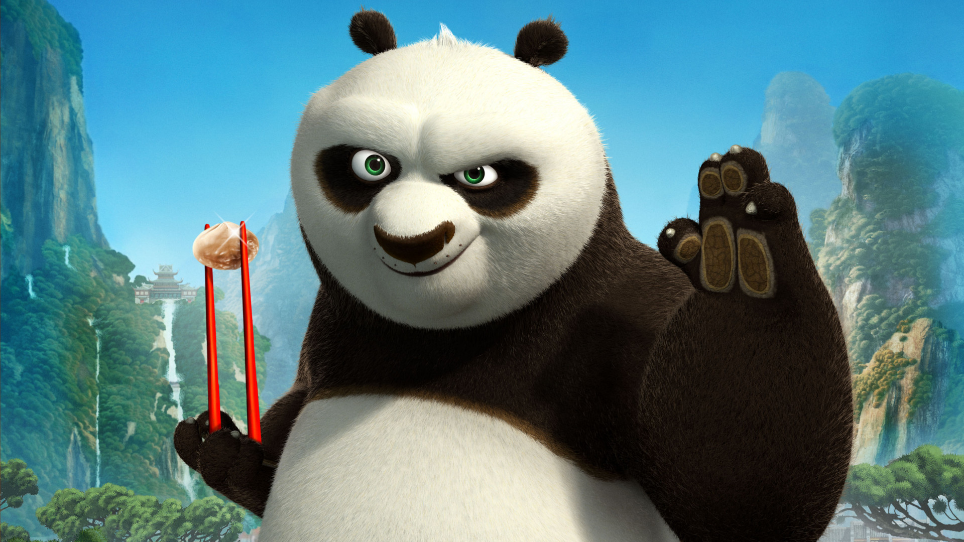 Wallpaper Kung Fu Panda, 2008 animated movie, panda