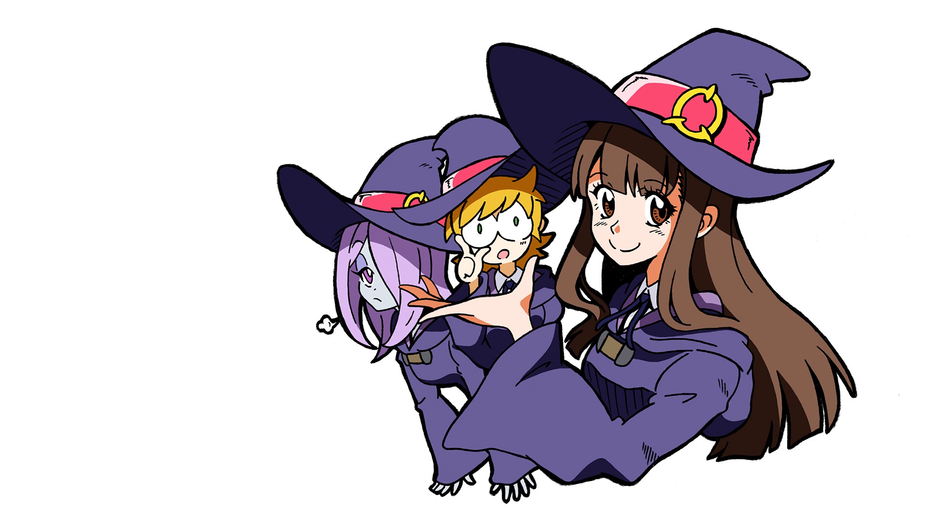 Wallpaper Little witch academia, sucy and lotte