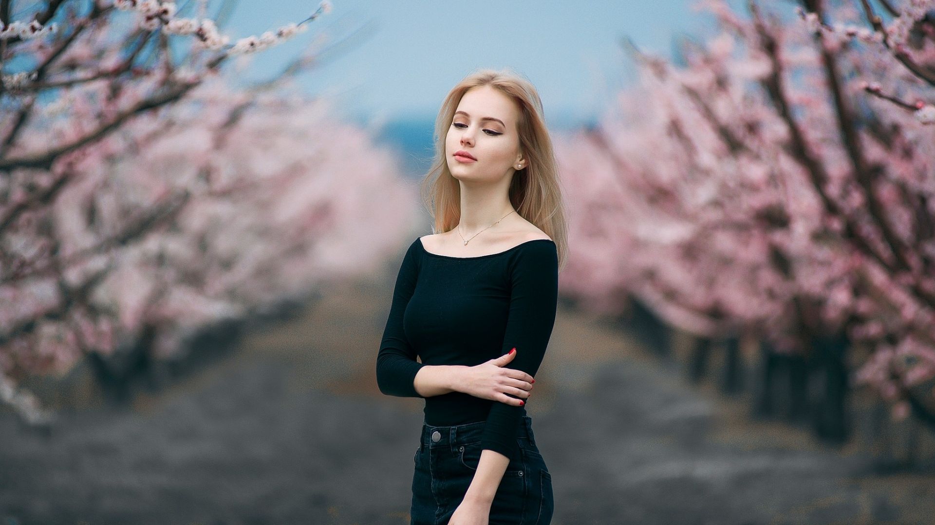 Wallpaper Spring, portrait, blonde, Russian model