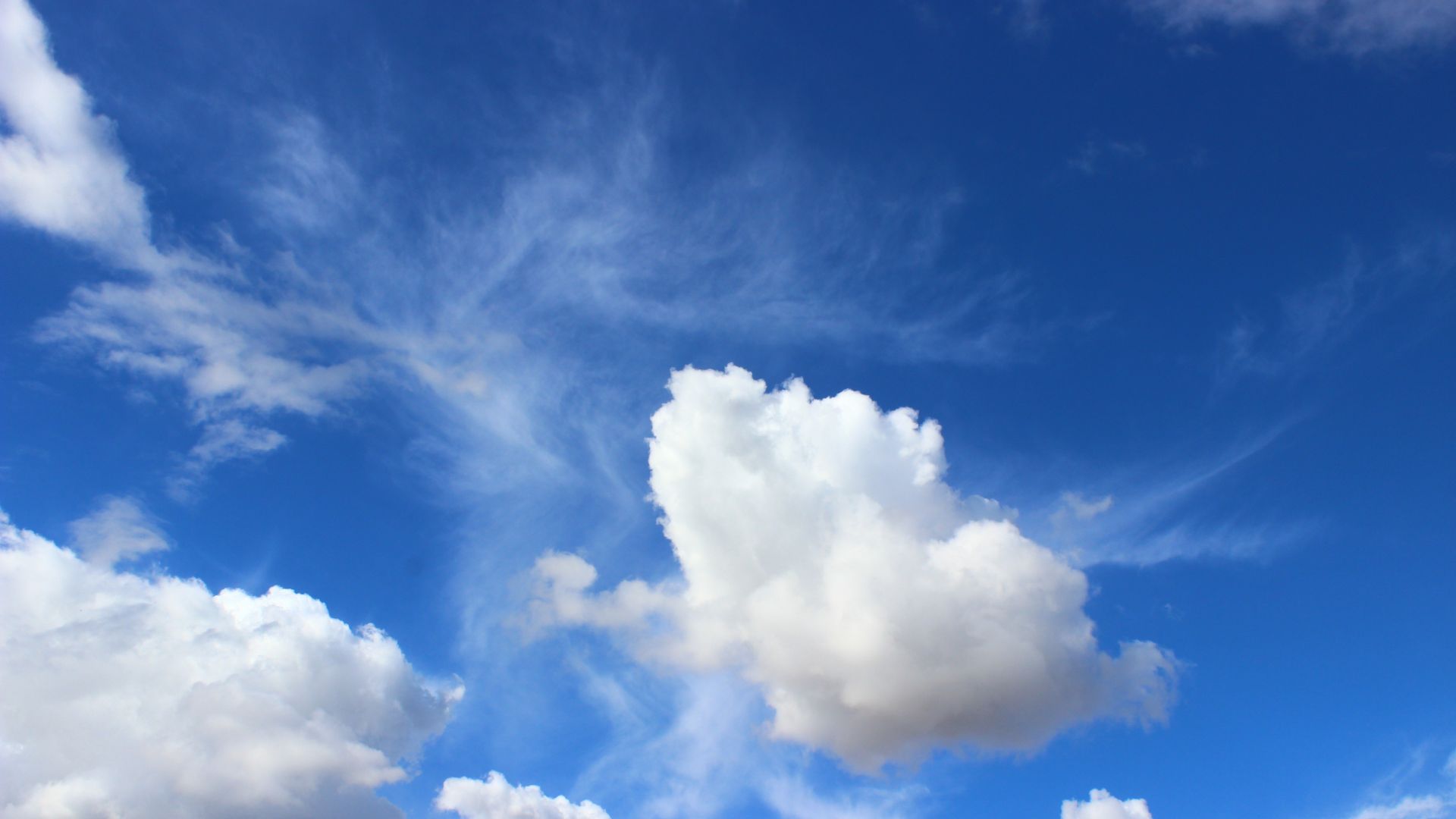 Wallpaper Cloudy sky, blue sky