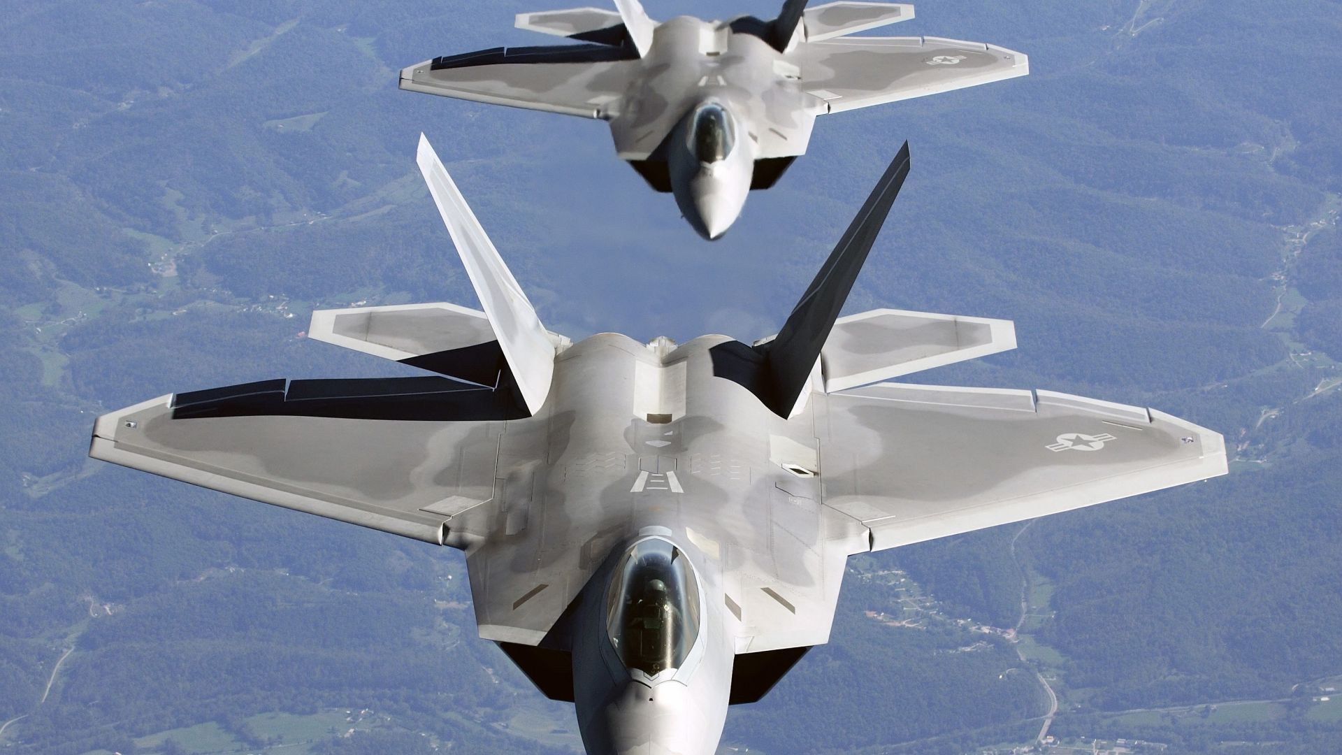 Wallpaper Lockheed Martin F 22 raptor in sky