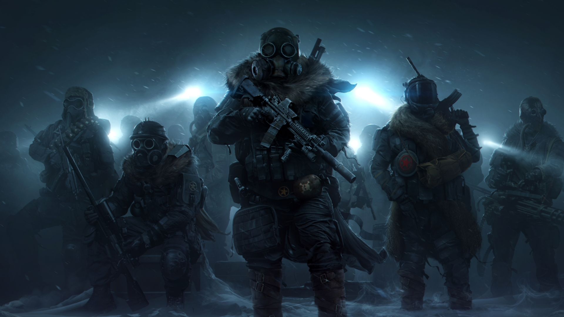 Wallpaper Wasteland 3, masked, soldiers, video game