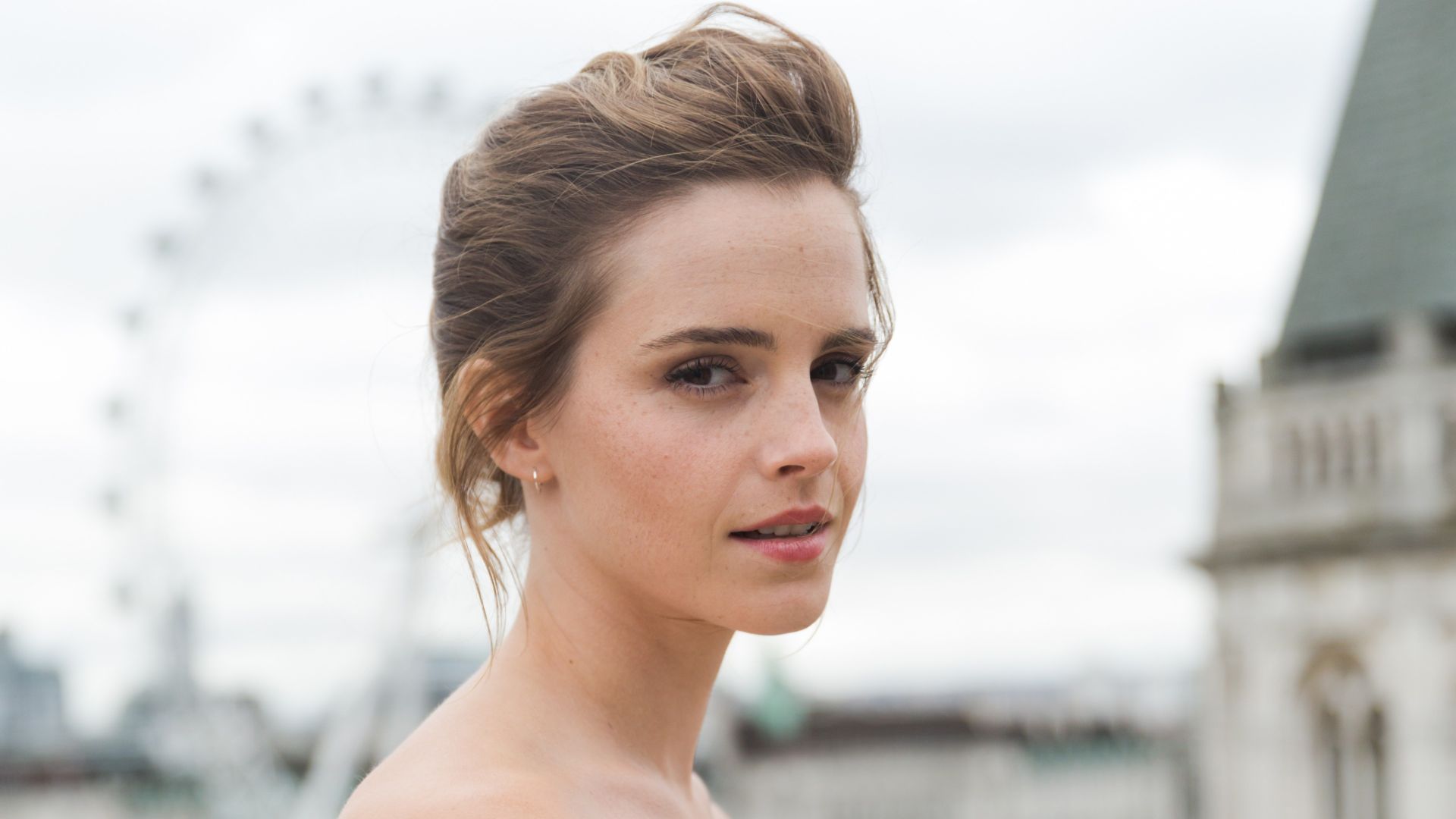 Wallpaper Emma Watson, English celebrity, face